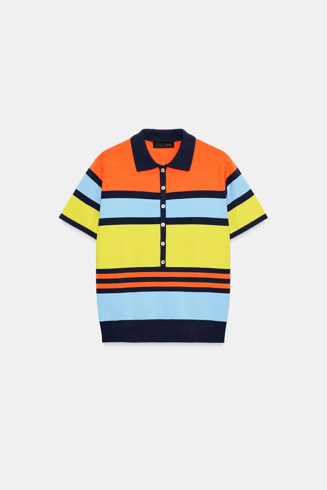 Поло вязаное в полоску, Zara