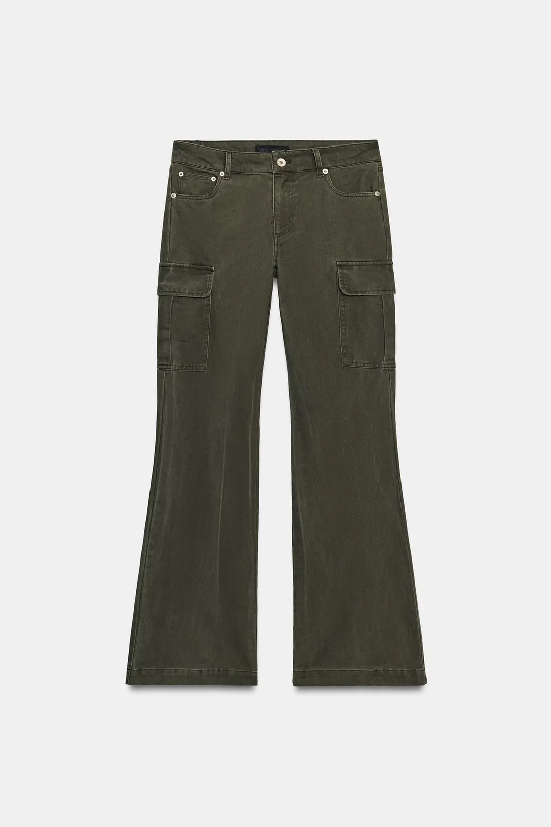 Брюки карго bootcut с эффектом стирки, Zara