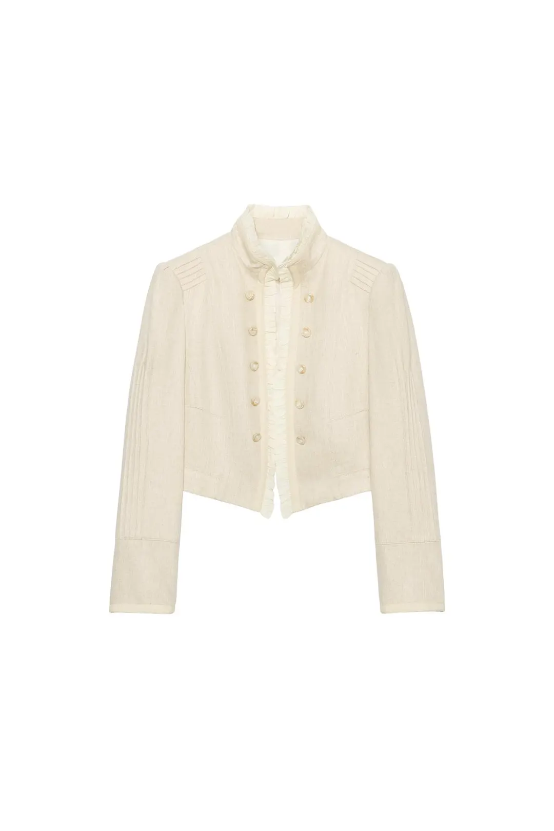 Укороченный блейзер с оборкой, Zara
