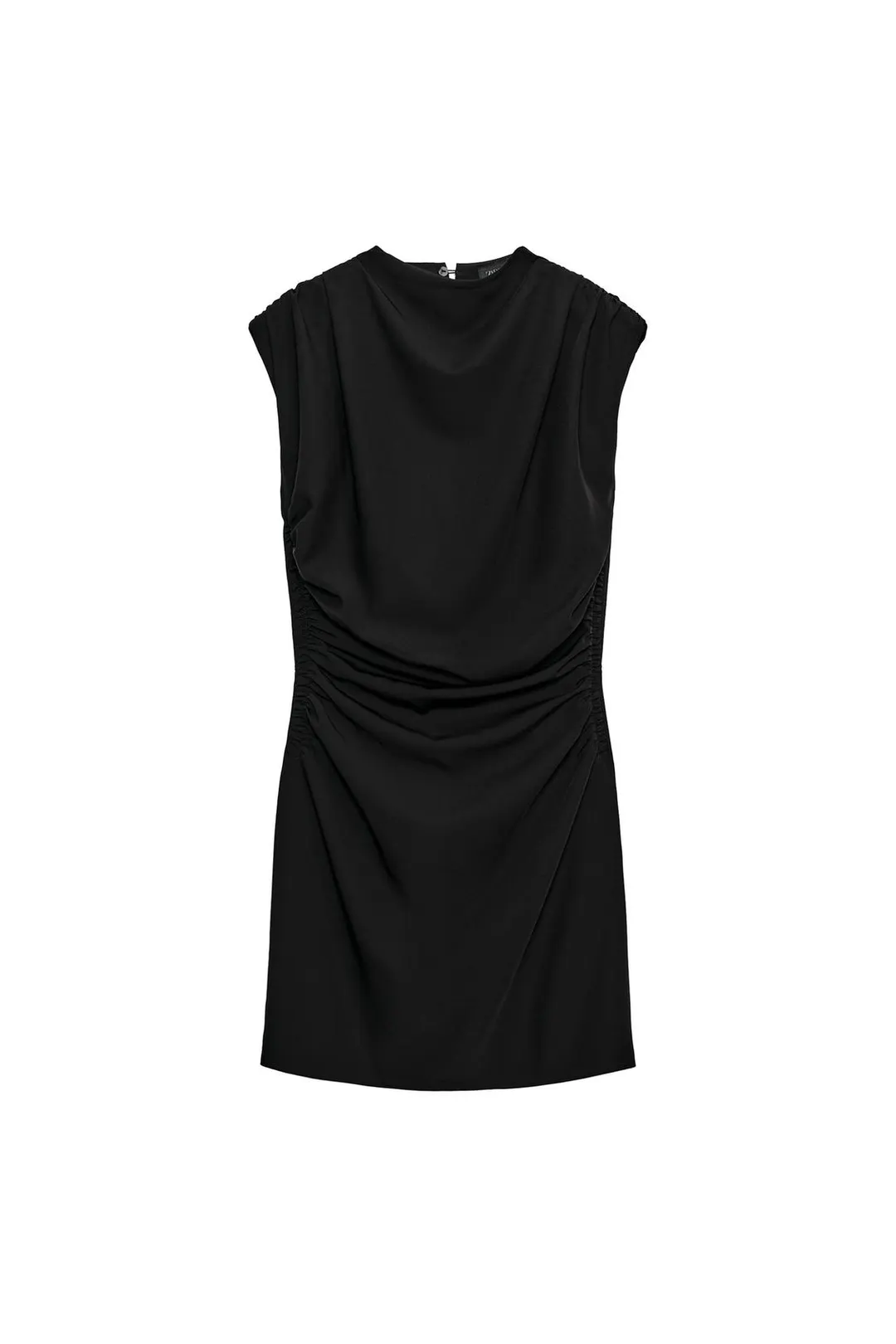 Мини-платье с драпировкой и подплечниками, Zara