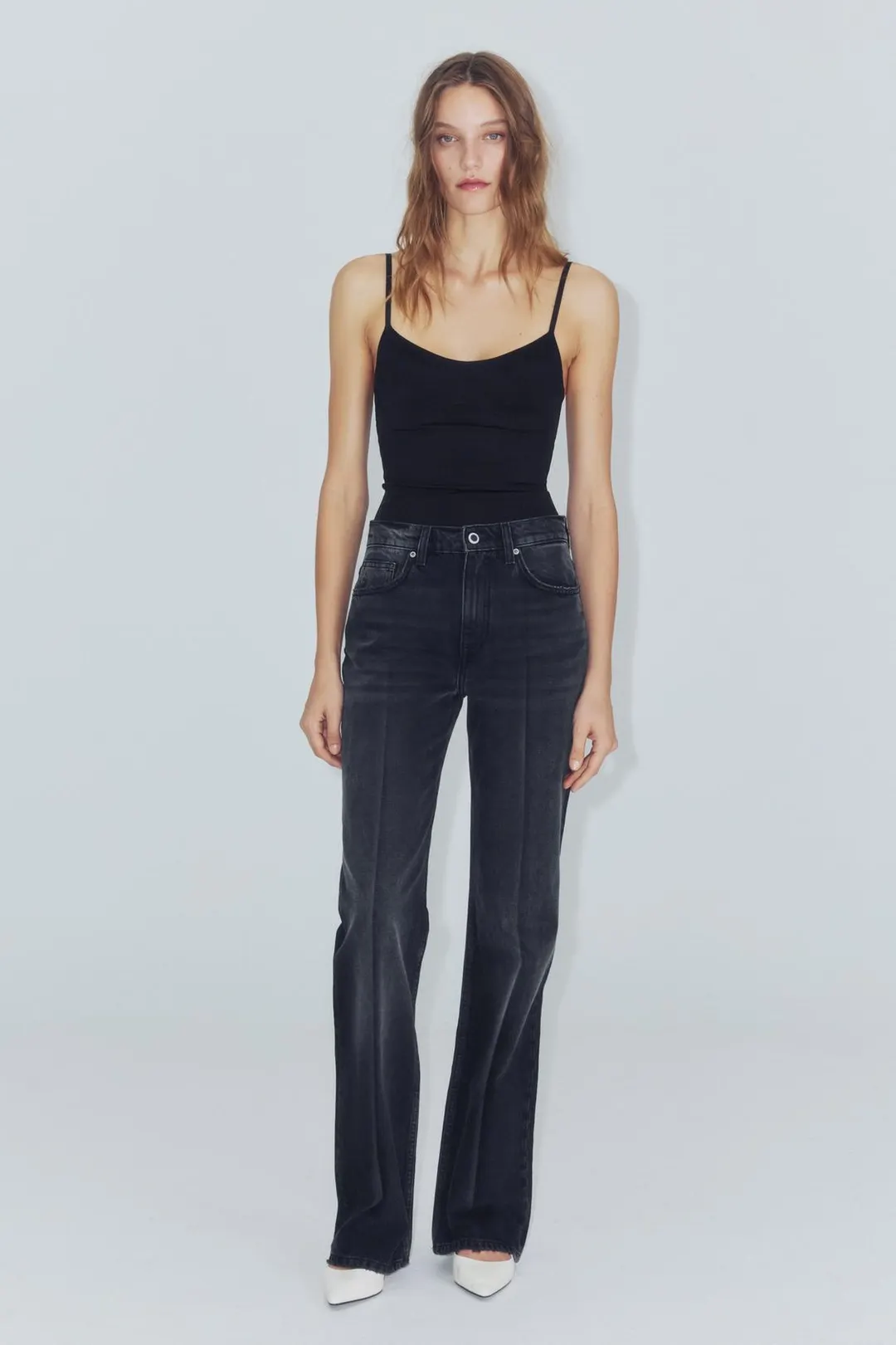 Джинсы расклешенного кроя со средней посадкой ZW Collection, Zara