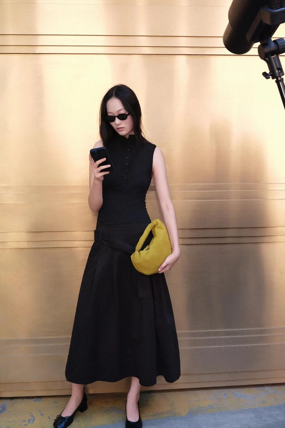 Юбка миди ZW Collection с поясом, Zara