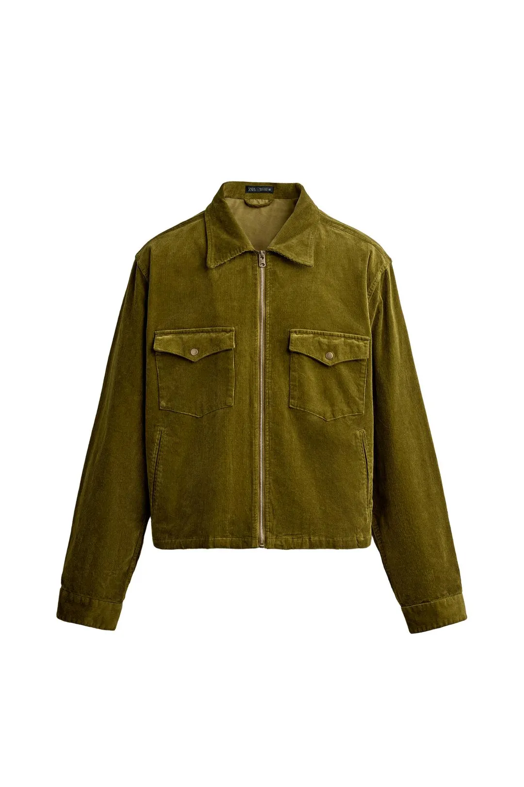 Укороченная вельветовая рубашка-куртка, Zara