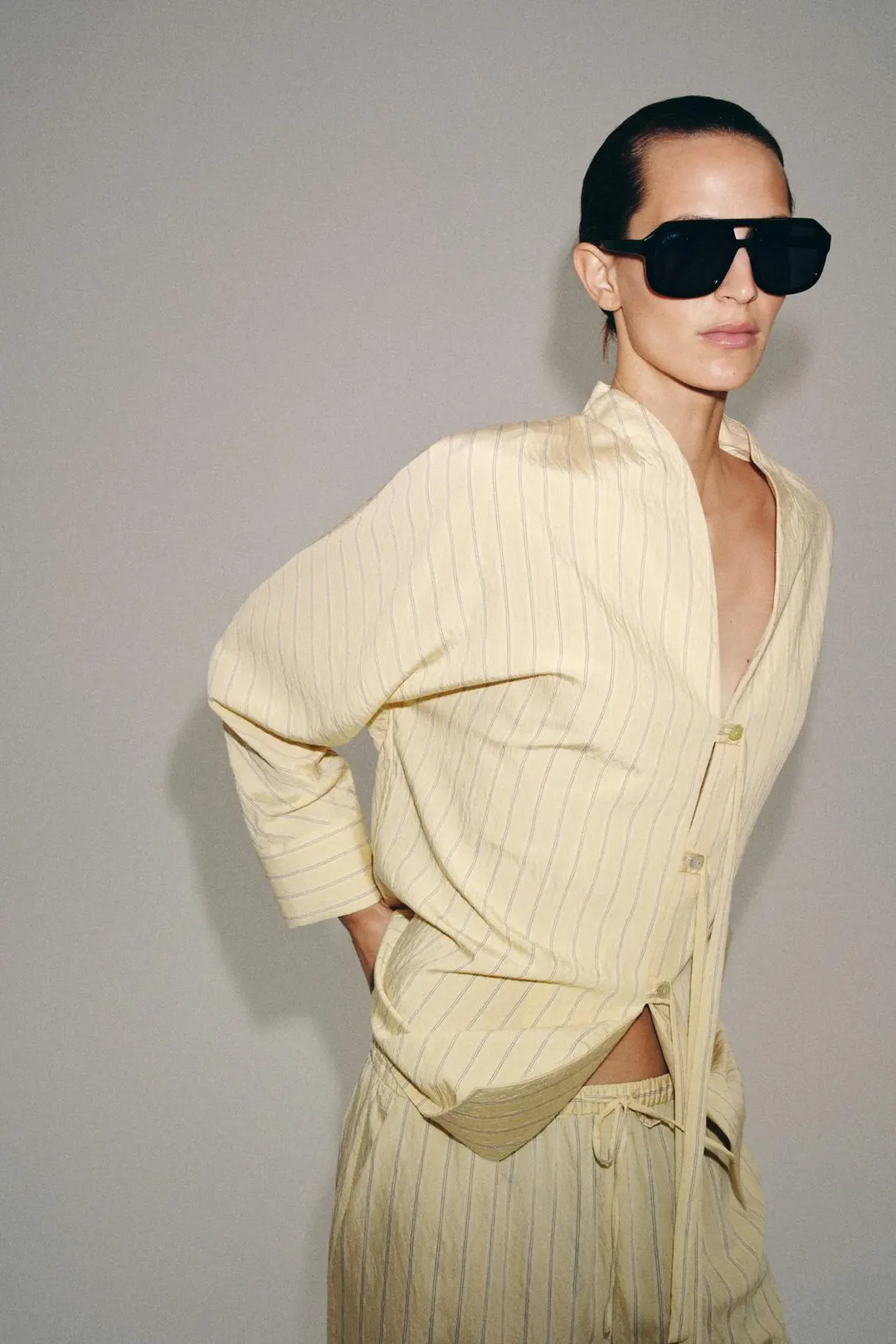 Рубашка в полоску ZW Collection, Zara