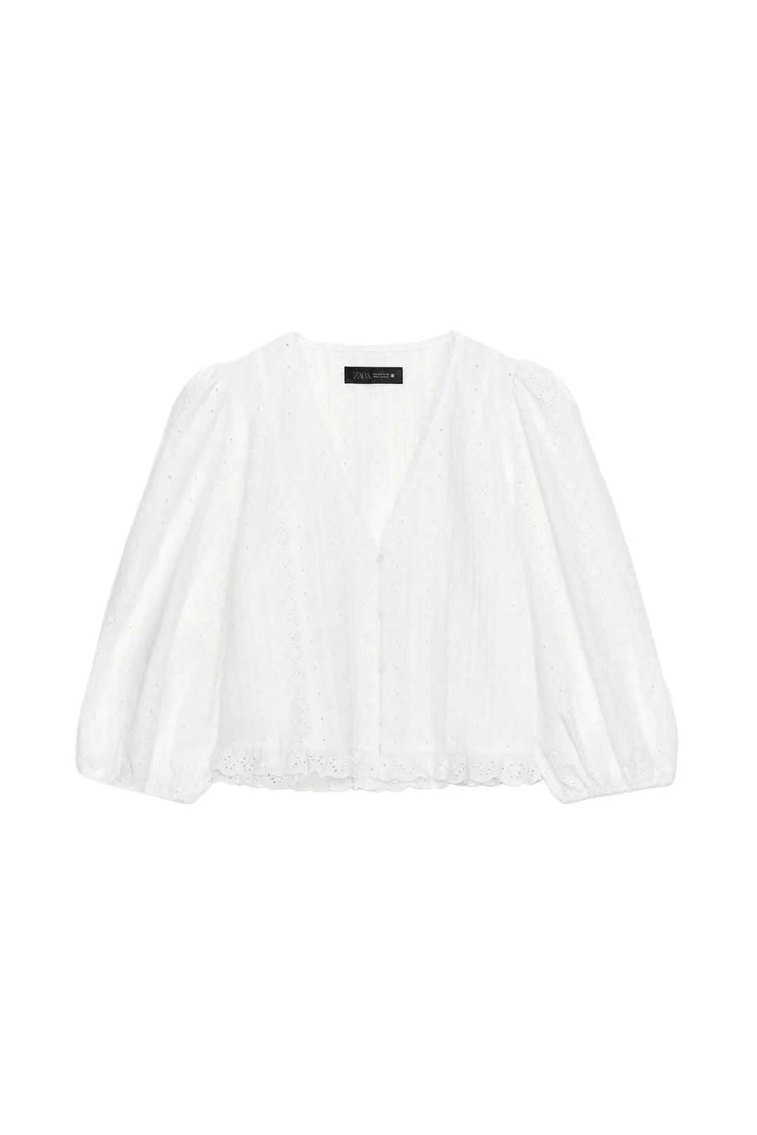 Блузка с ажурной вышивкой, Zara