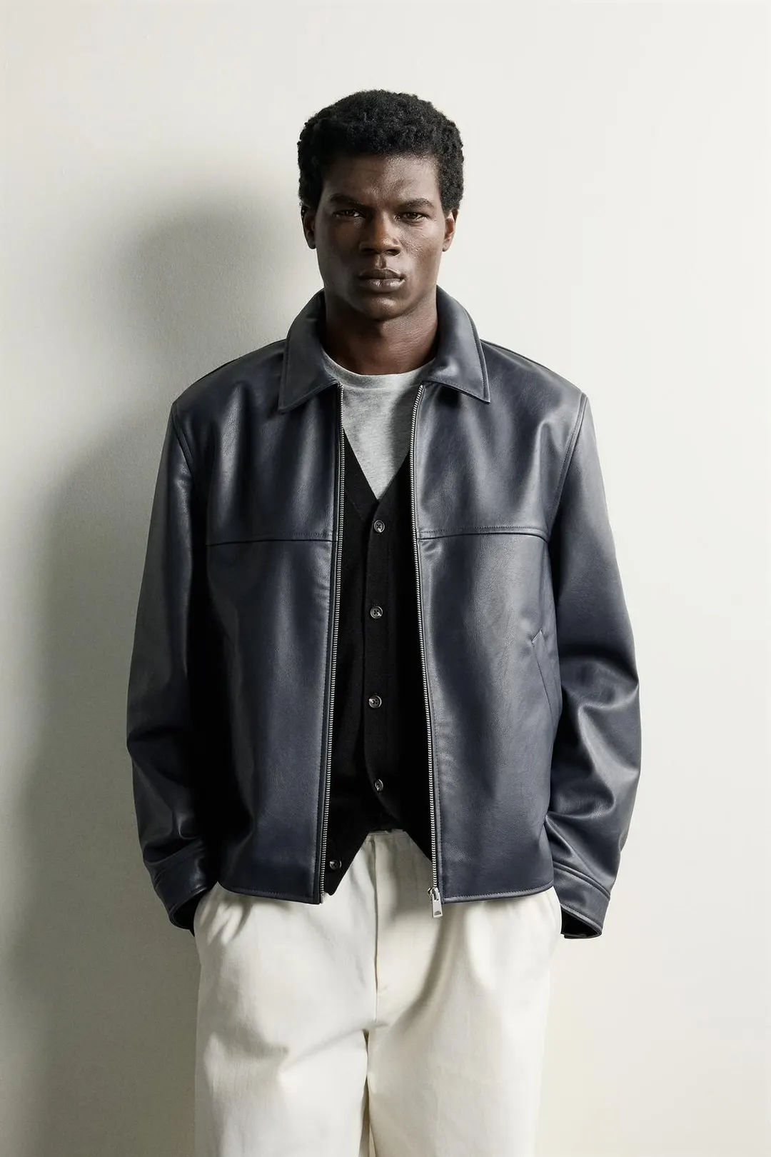 Куртка стандартного кроя под кожу, Zara