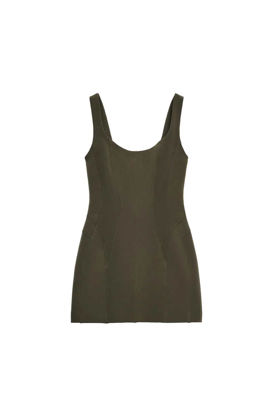 Платье мини объемного кроя с рельефными швами, Zara