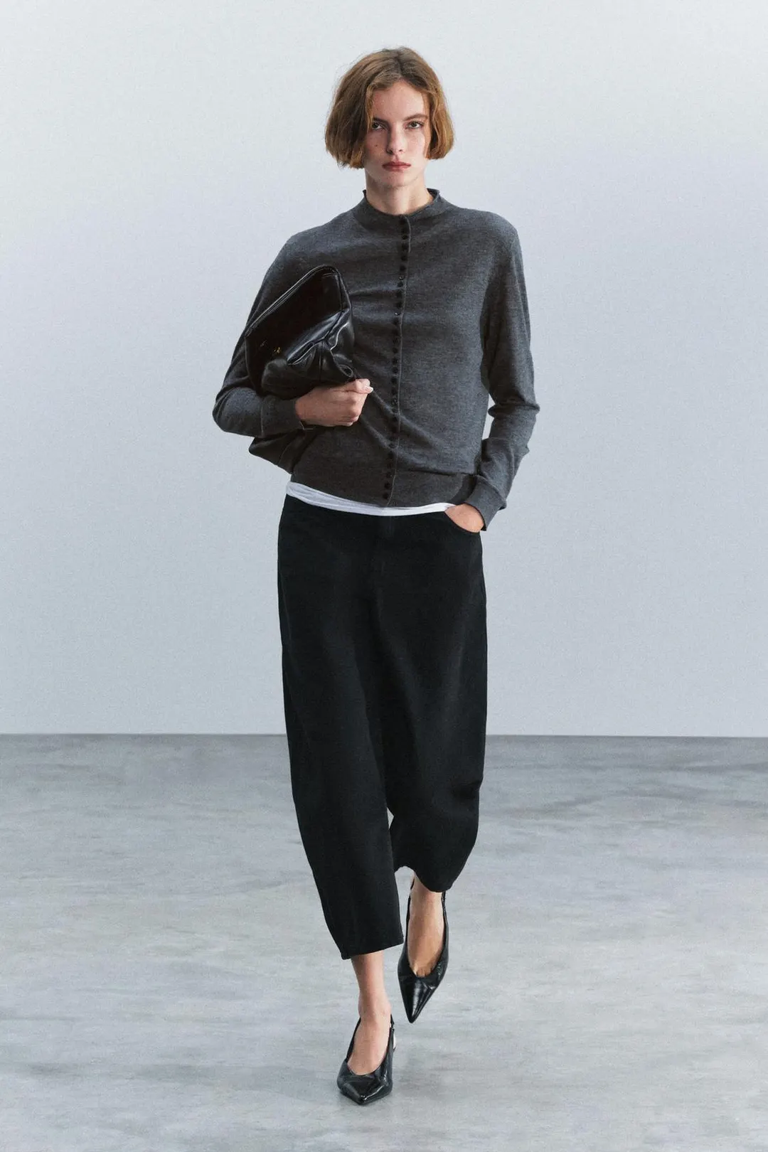 Кардиган тонкой вязки из смесовой шерсти, Zara