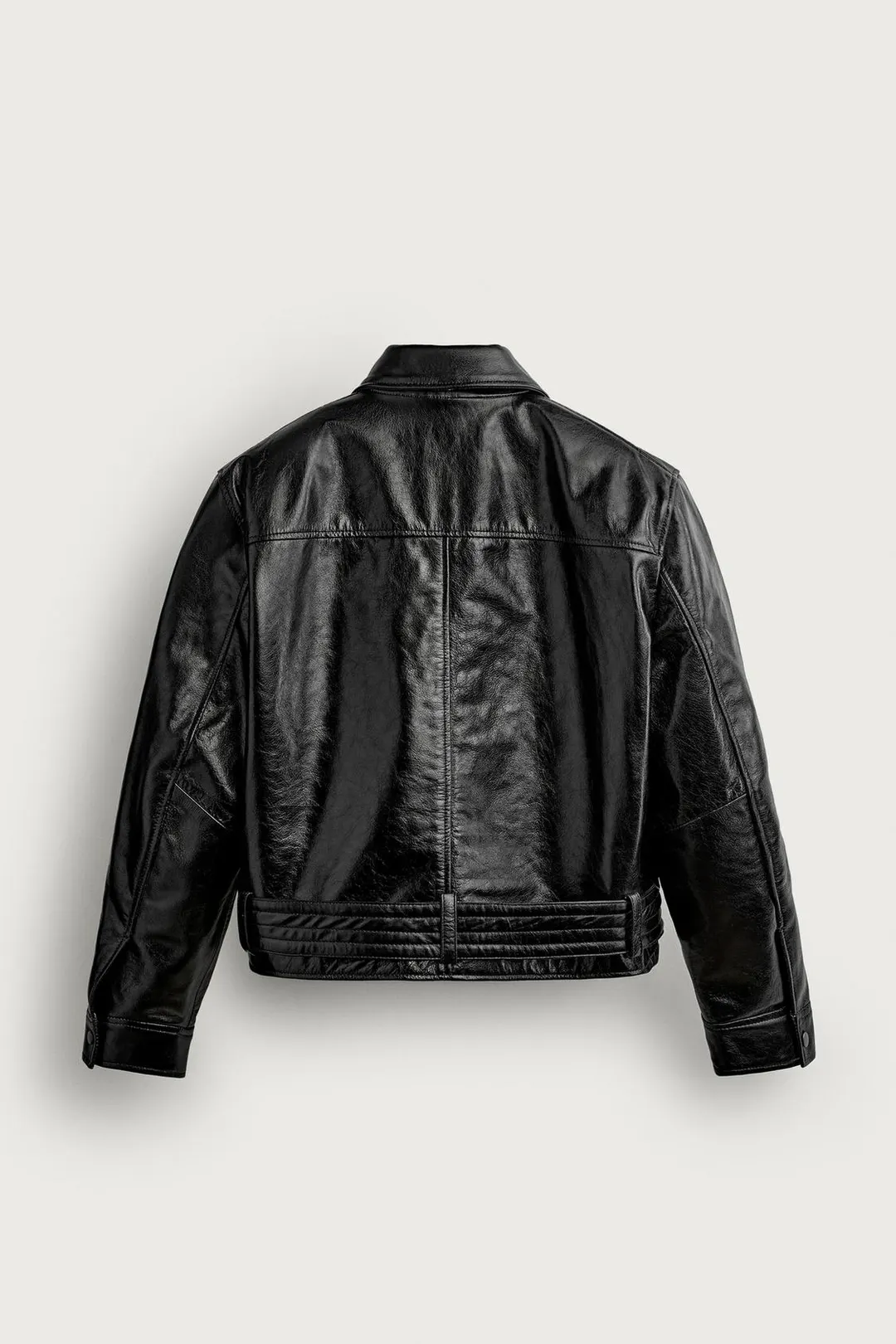 Куртка укороченная из кожи, Zara