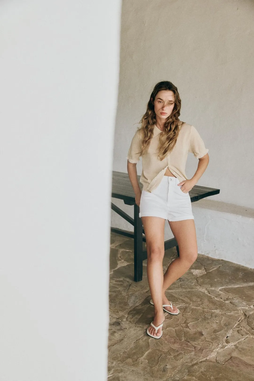 Кардиган ажурной вязки с короткими рукавами, Zara