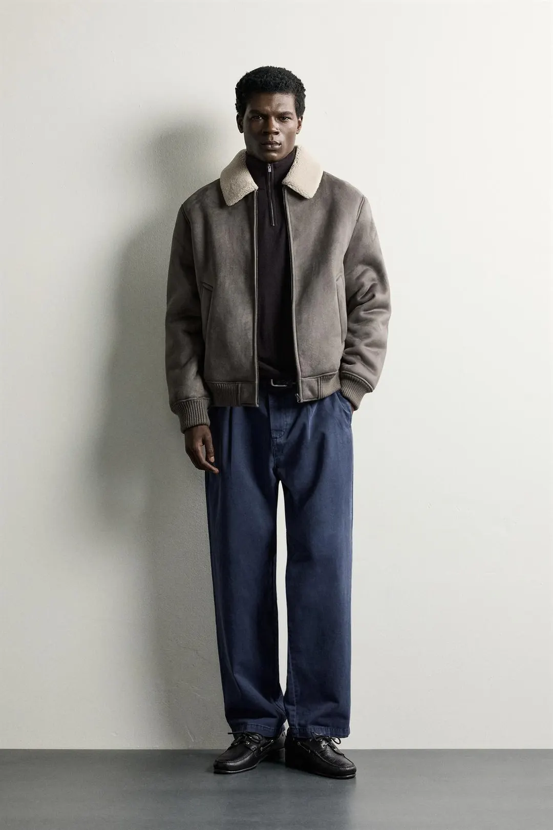 Куртка под кожу с искусственным мехом, Zara