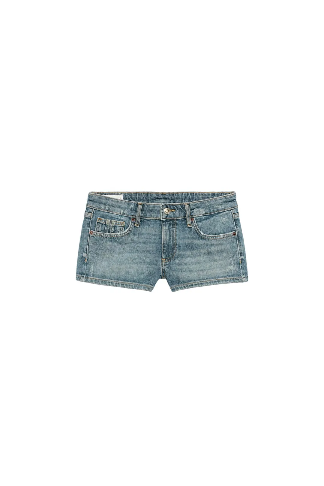 Шорты мини джинсовые TRF с низкой посадкой, Zara