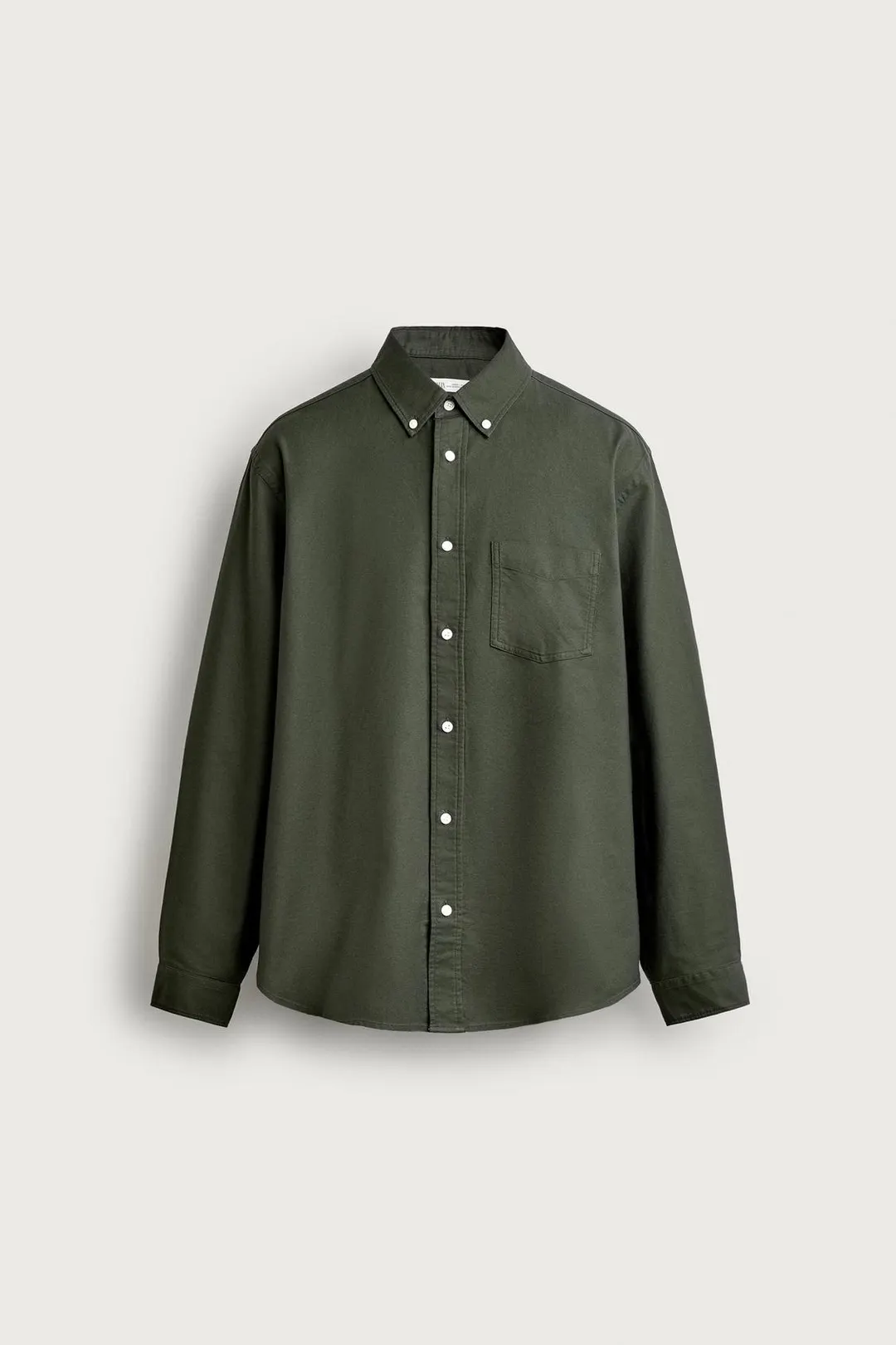 Фактурная рубашка стандартного кроя из ткани оксфорд, Zara