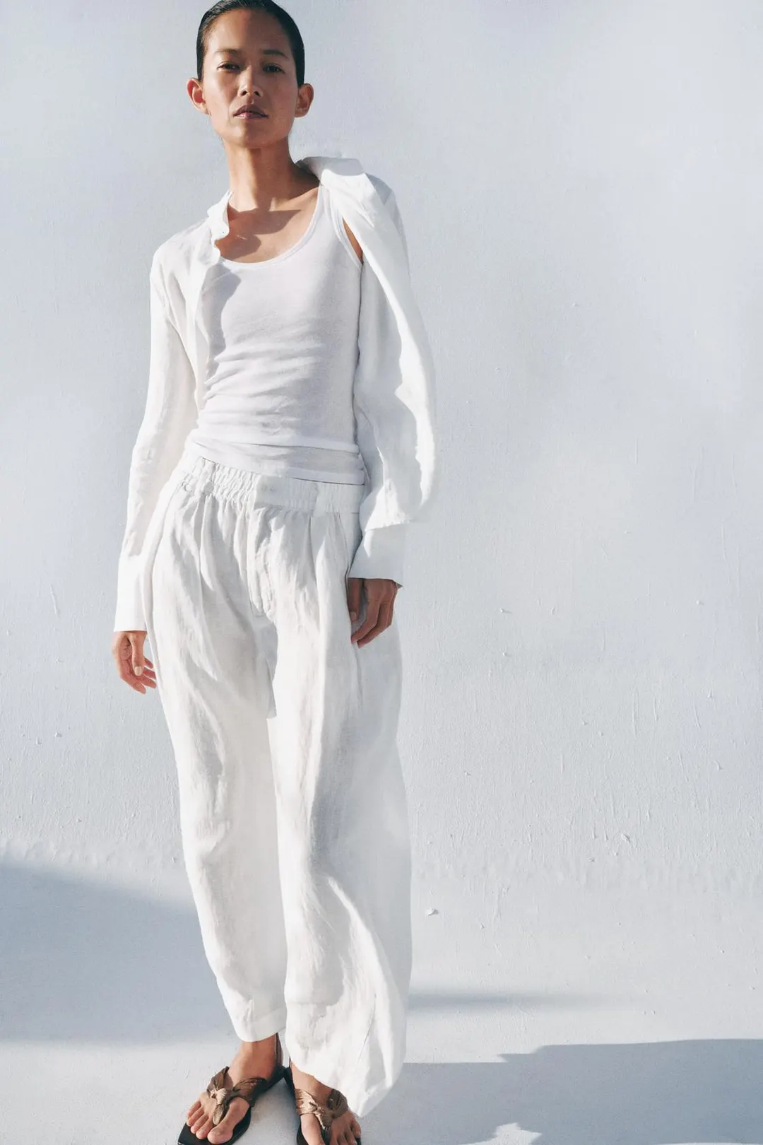 Рубашка из 100% льна ZW Collection, Zara