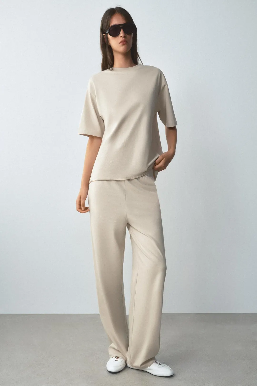 Брюки прямого кроя из хлопка, Zara