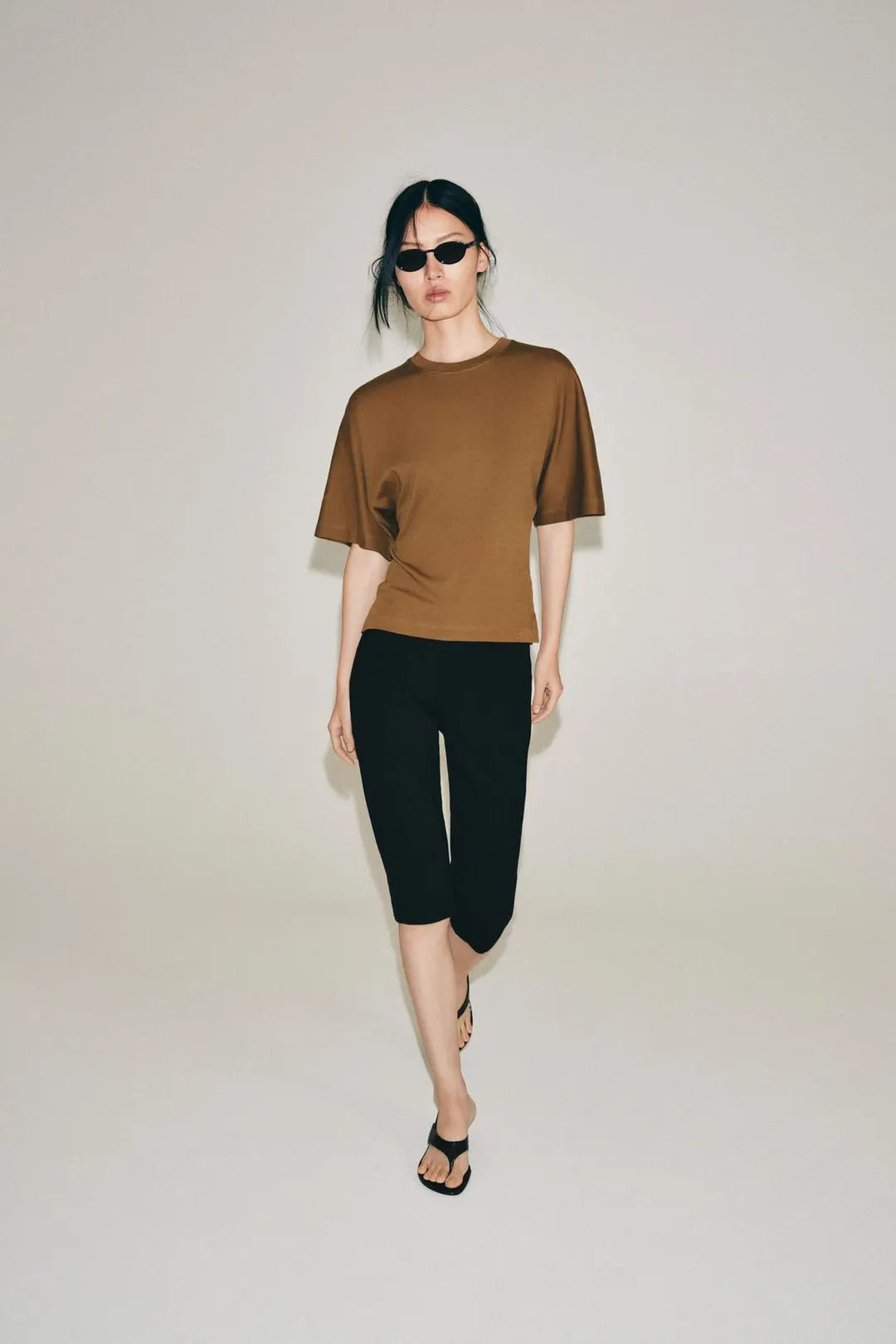 Футболка облегающего кроя из хлопка SUPIMA®, Zara