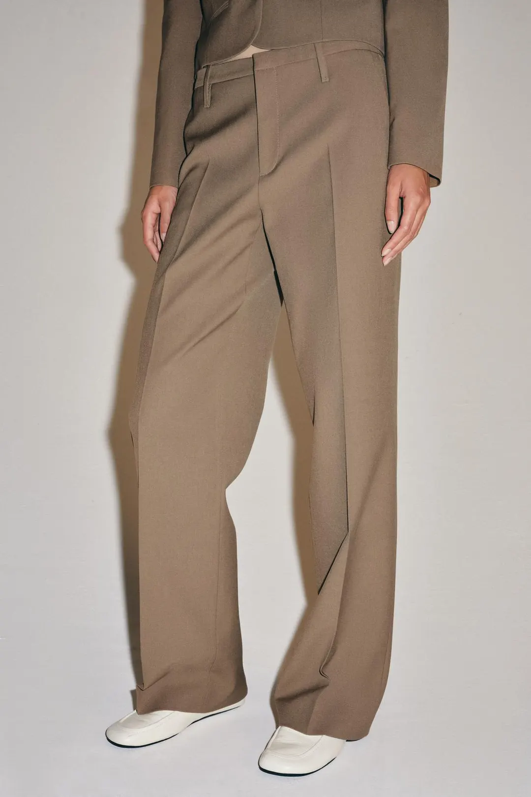 Брюки с широким поясом ZW Collection, Zara
