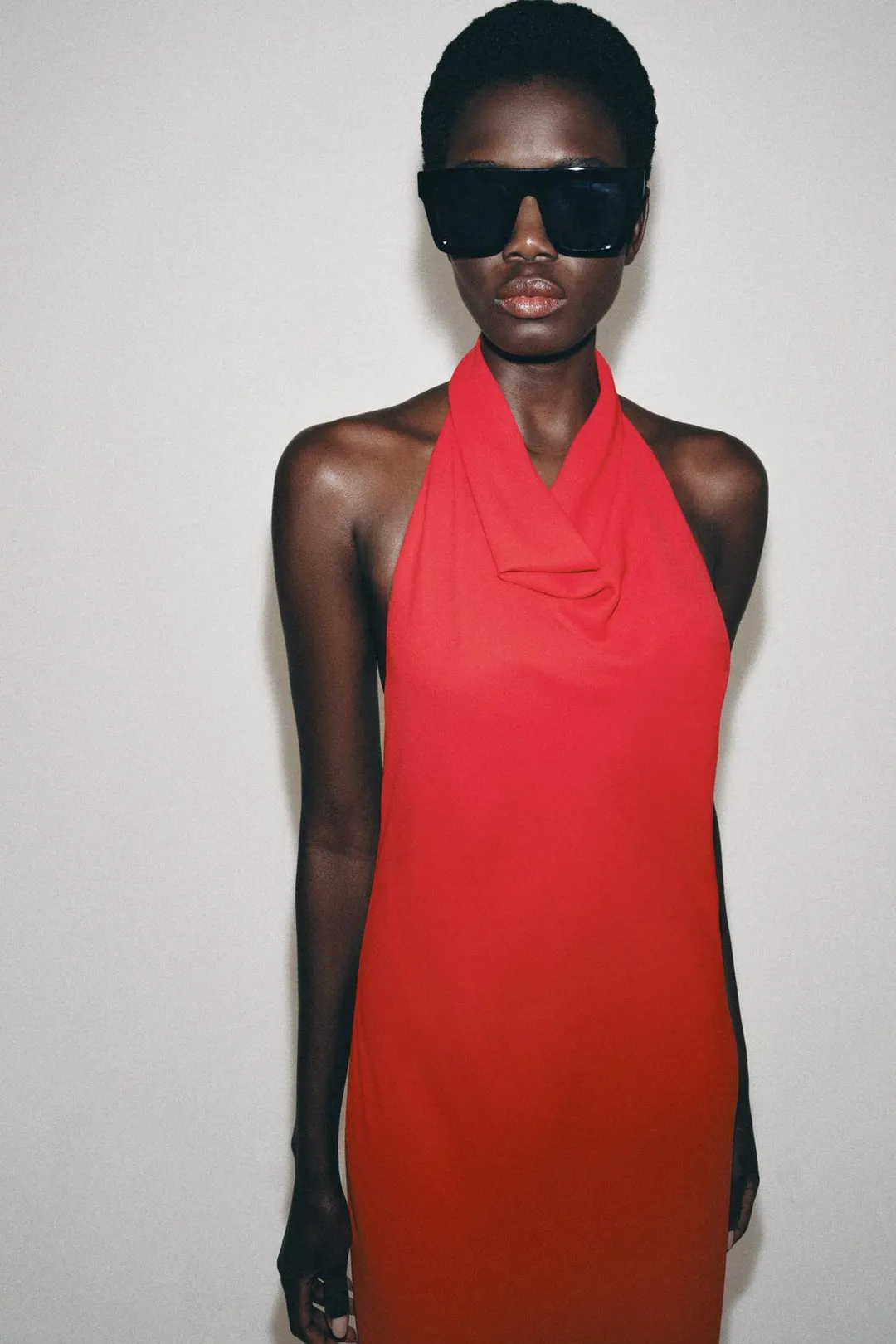 Платье с бретелью халтер ZW Collection, Zara