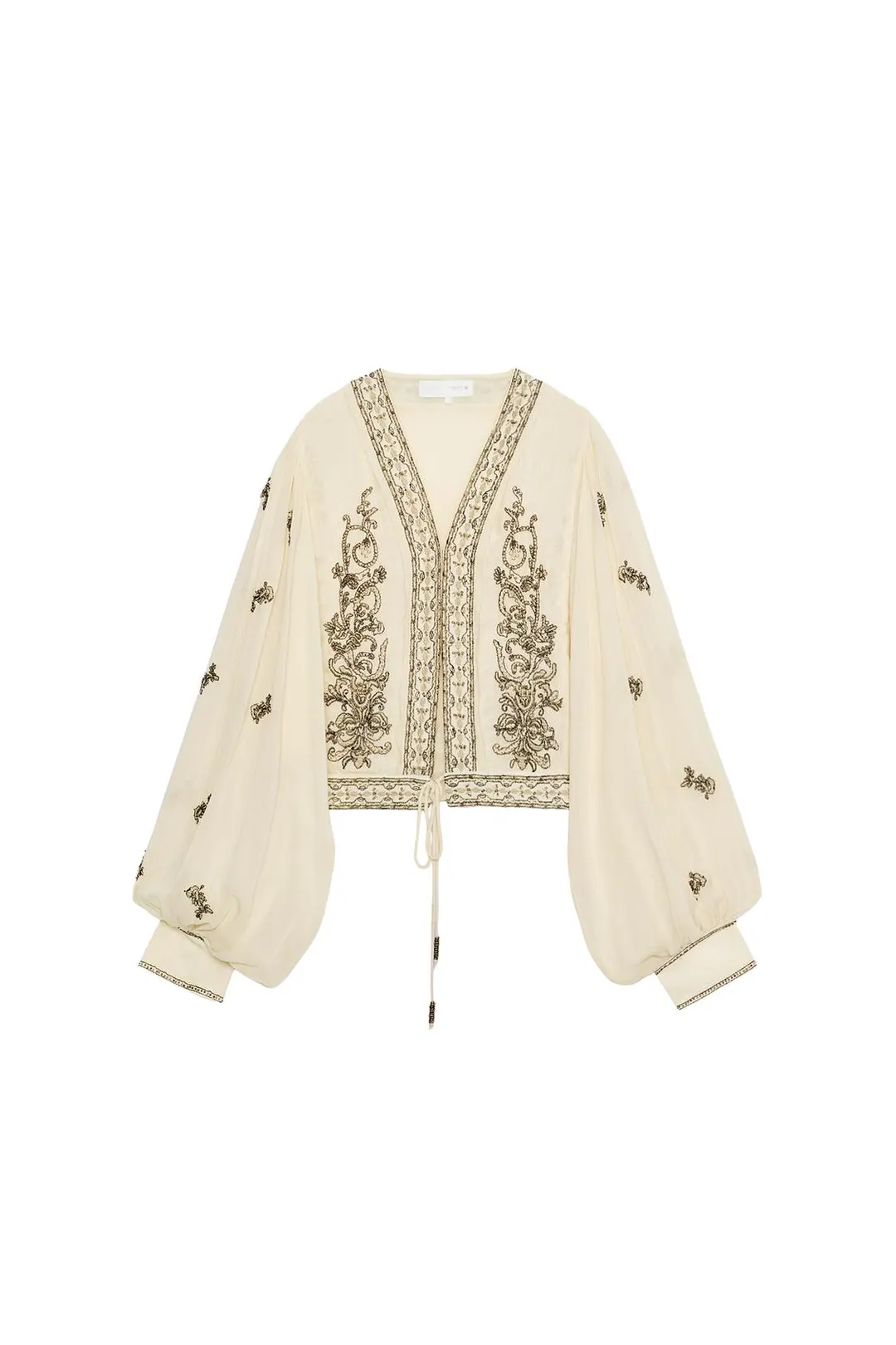 Блузка с вышивкой бисером ZW Collection, Zara
