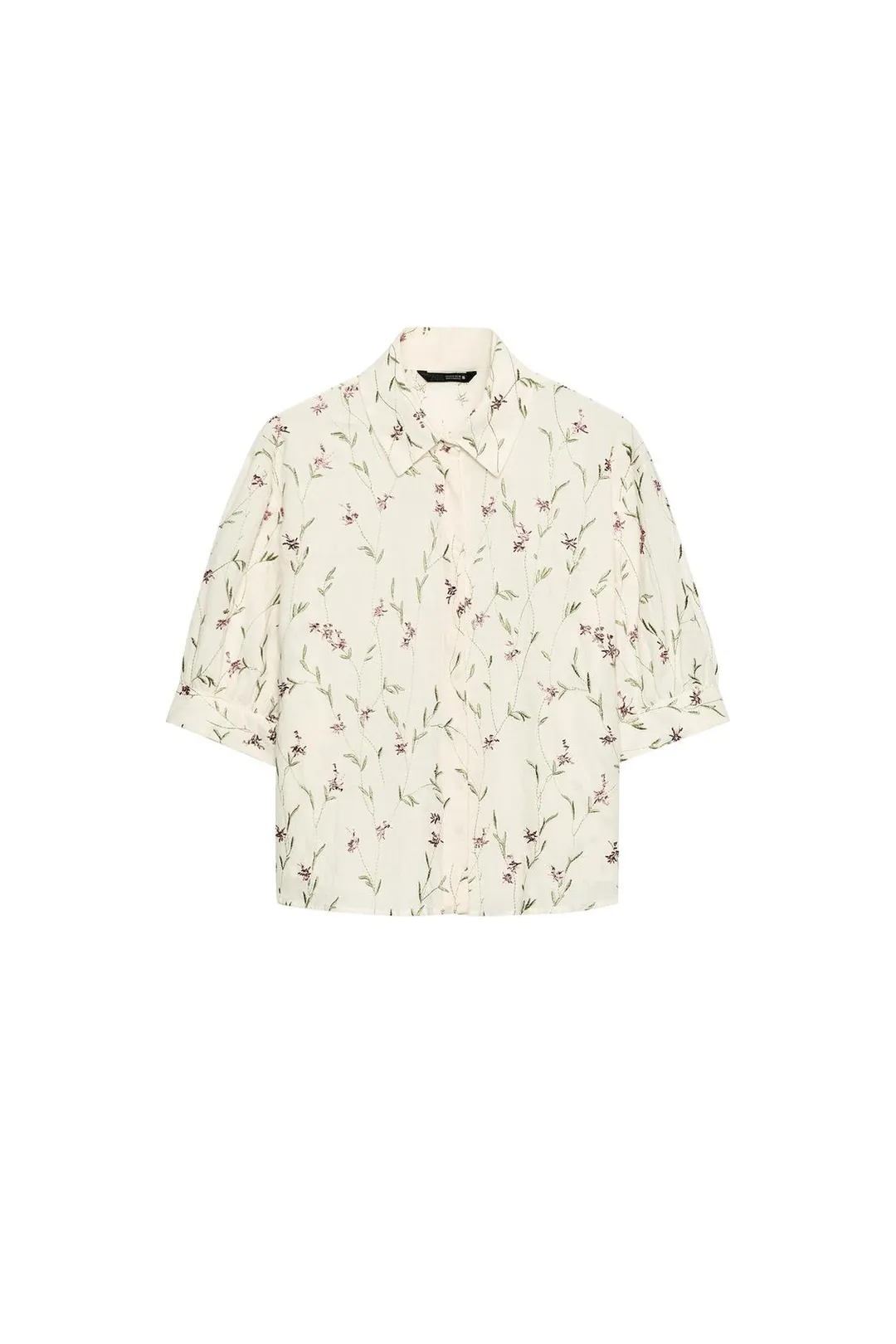 Рубашка с вышивкой бисером, Zara