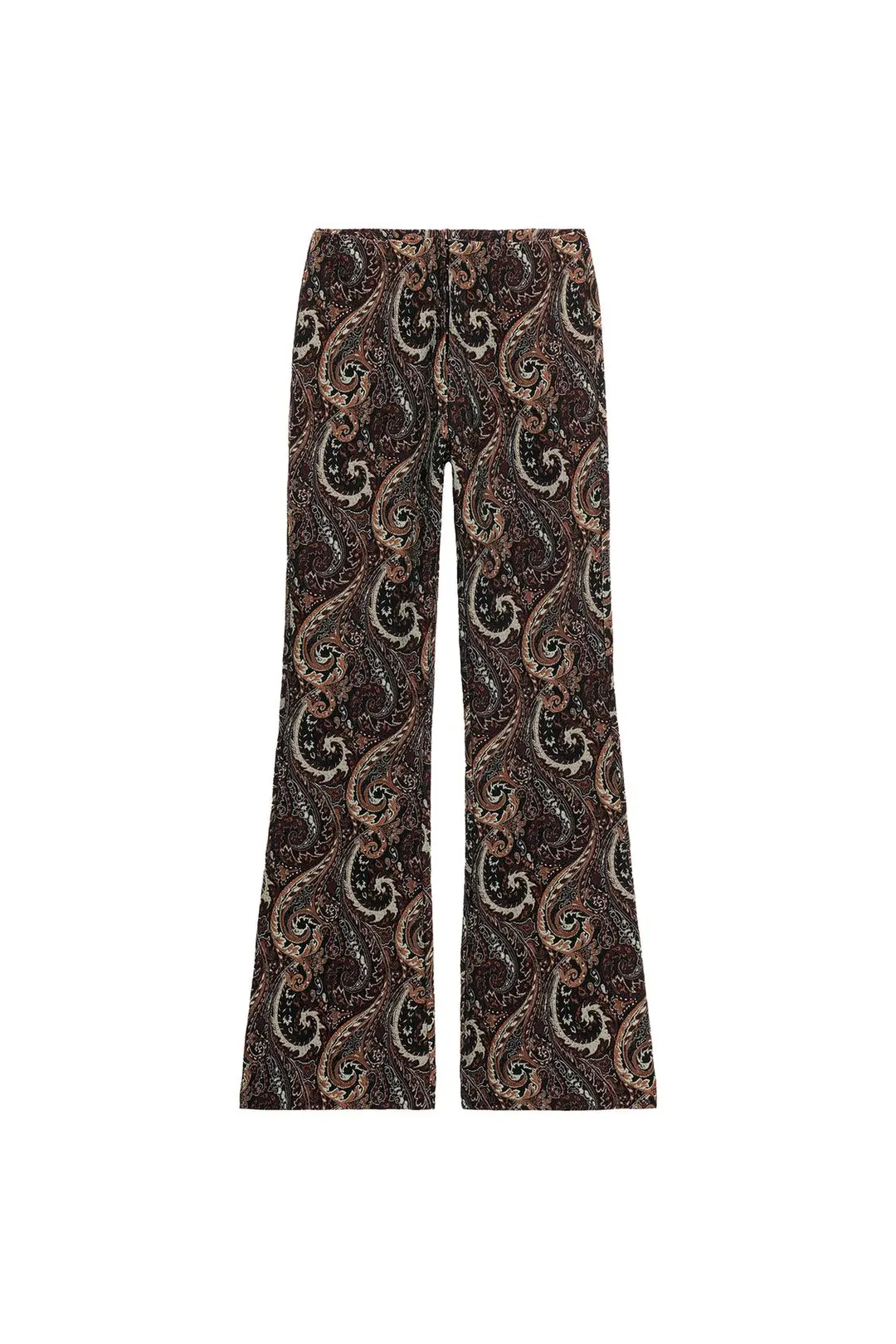 Брюки жаккардовые расклешенные, Zara