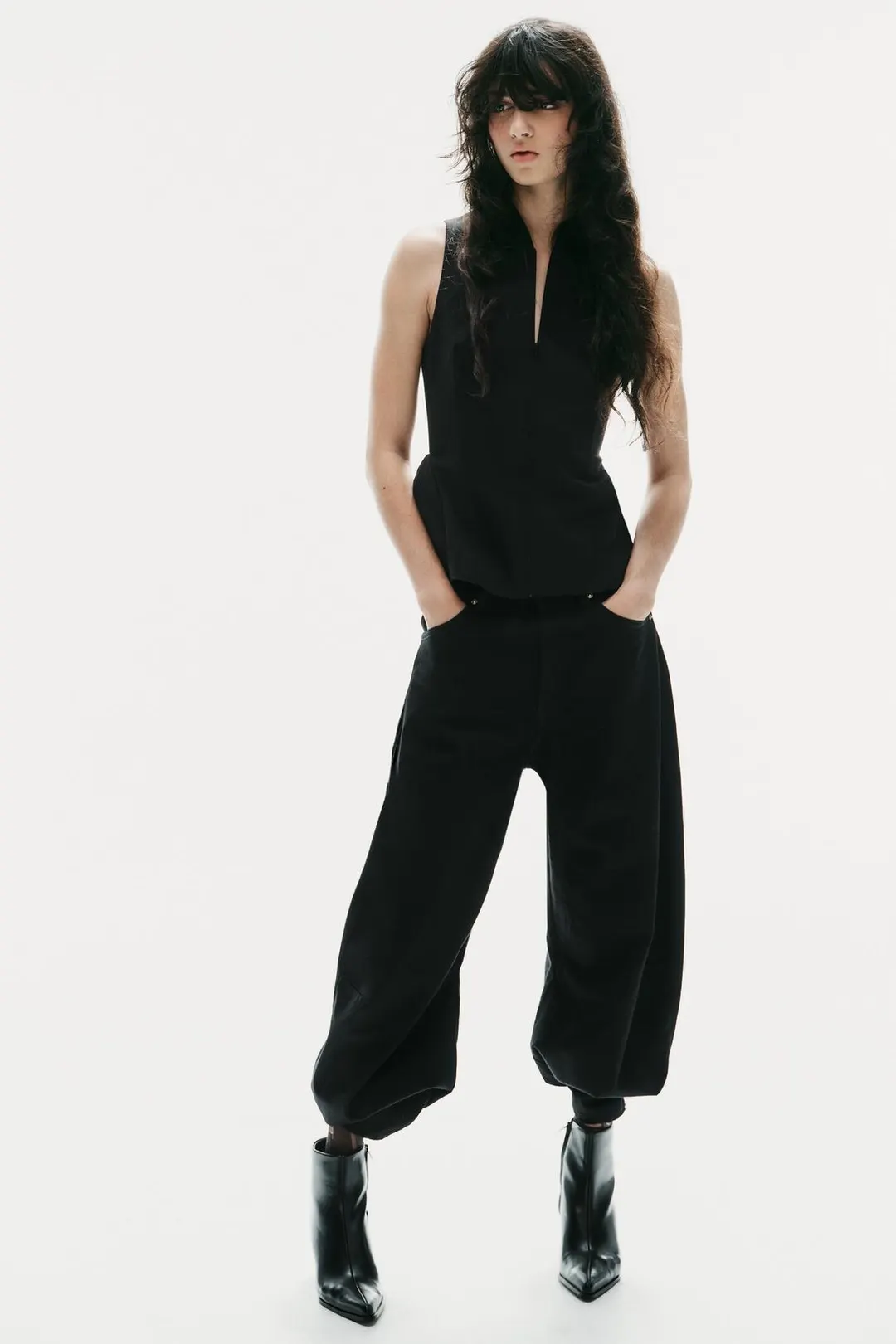 Ковбойские ботильоны на каблуке, Zara