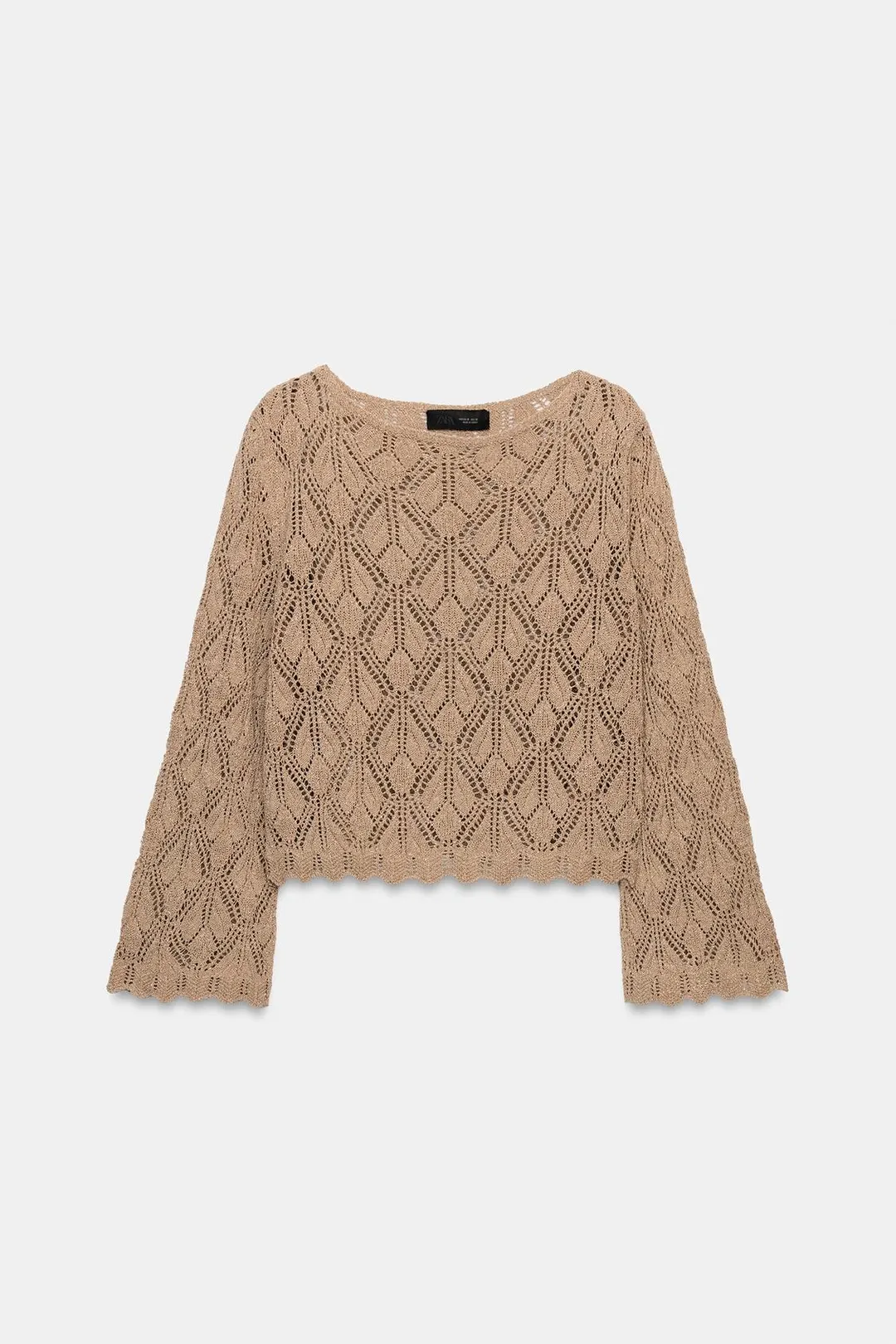 Ажурный джемпер с металлизированной нитью, Zara