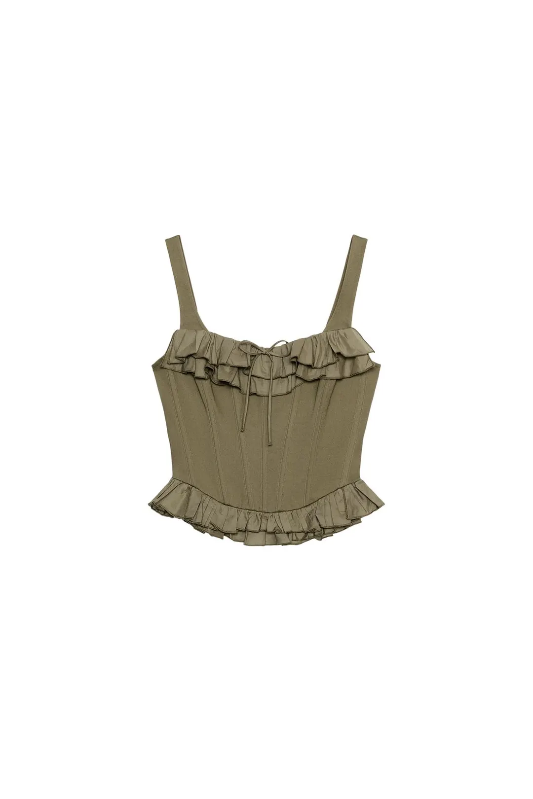 Топ в корсетном стиле с оборками, Zara