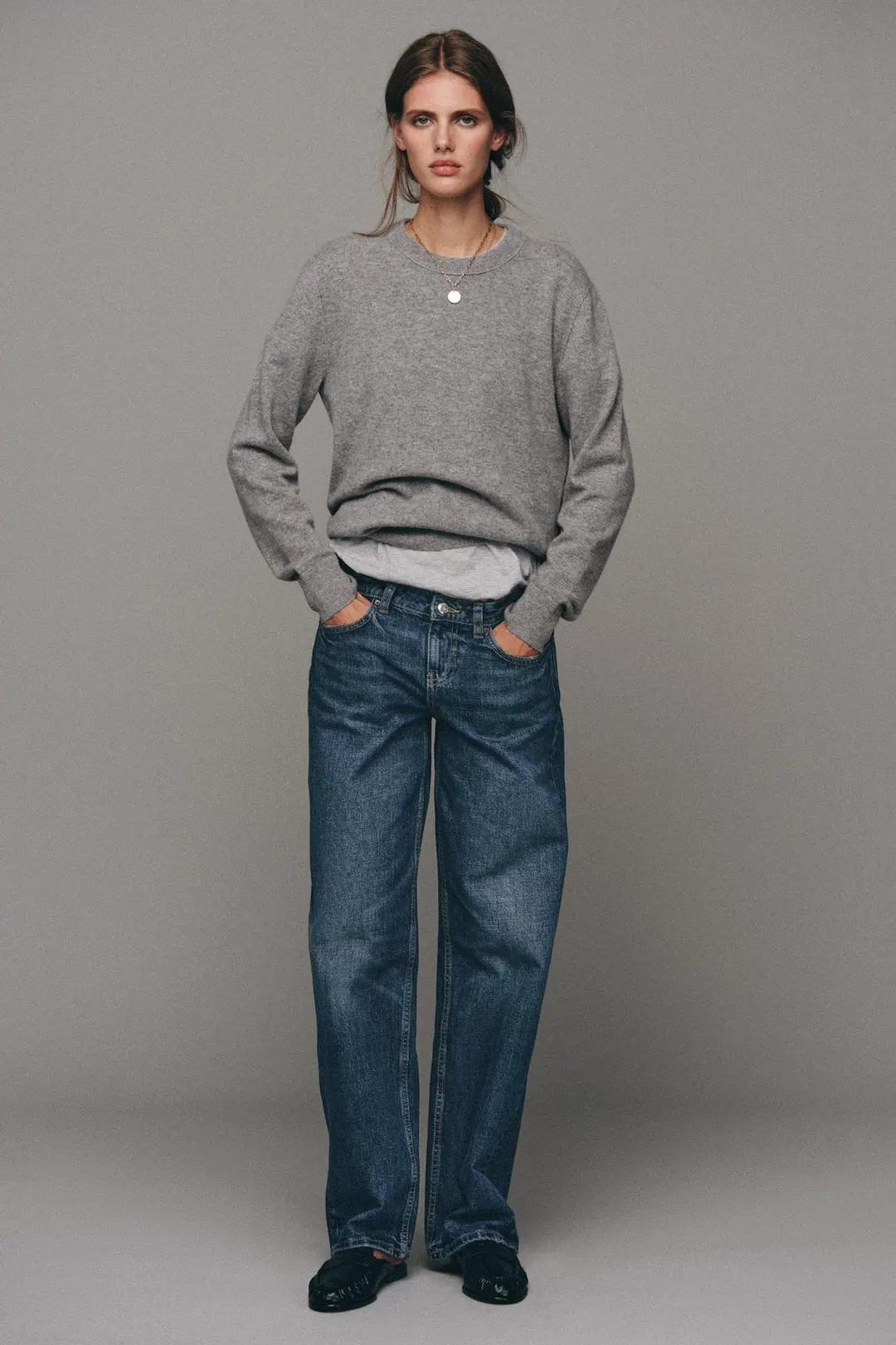 Джинсы Z1975 стандартного кроя с низкой посадкой, Zara