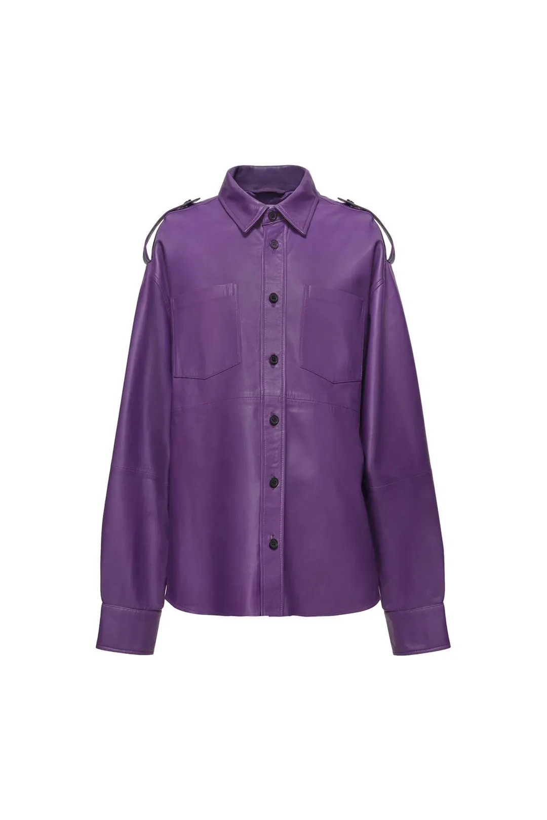 Кожаная рубашка свободного кроя Limited Edition, Zara