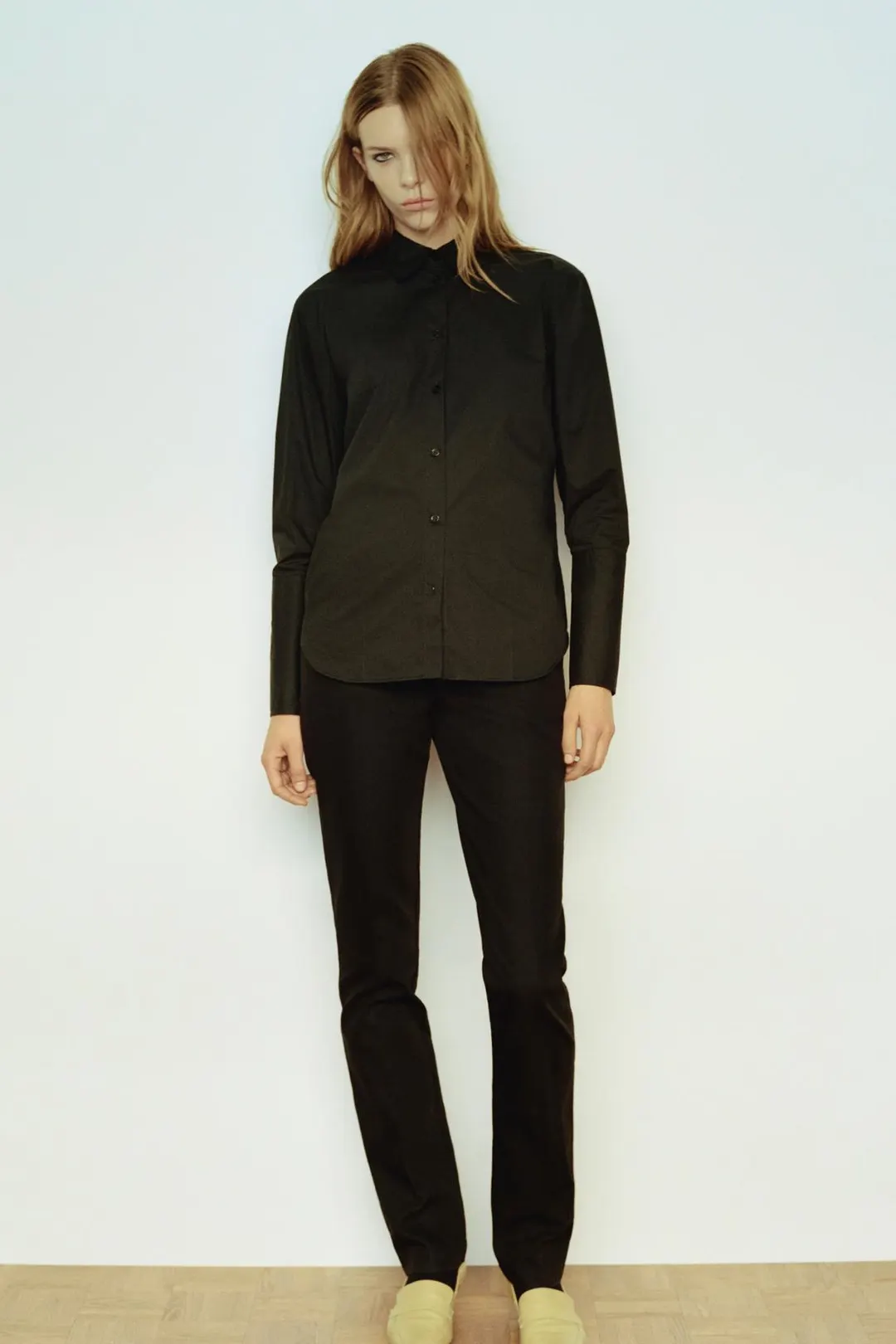 Рубашка из поплина с широкими манжетами, Zara