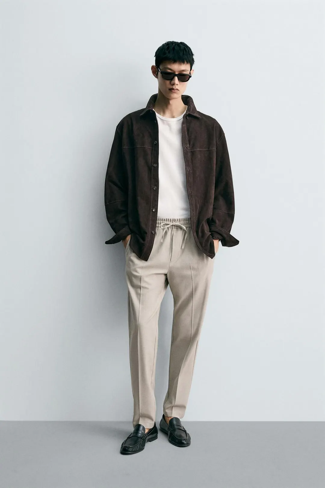 Брюки комфортного кроя с эластичным поясом, Zara