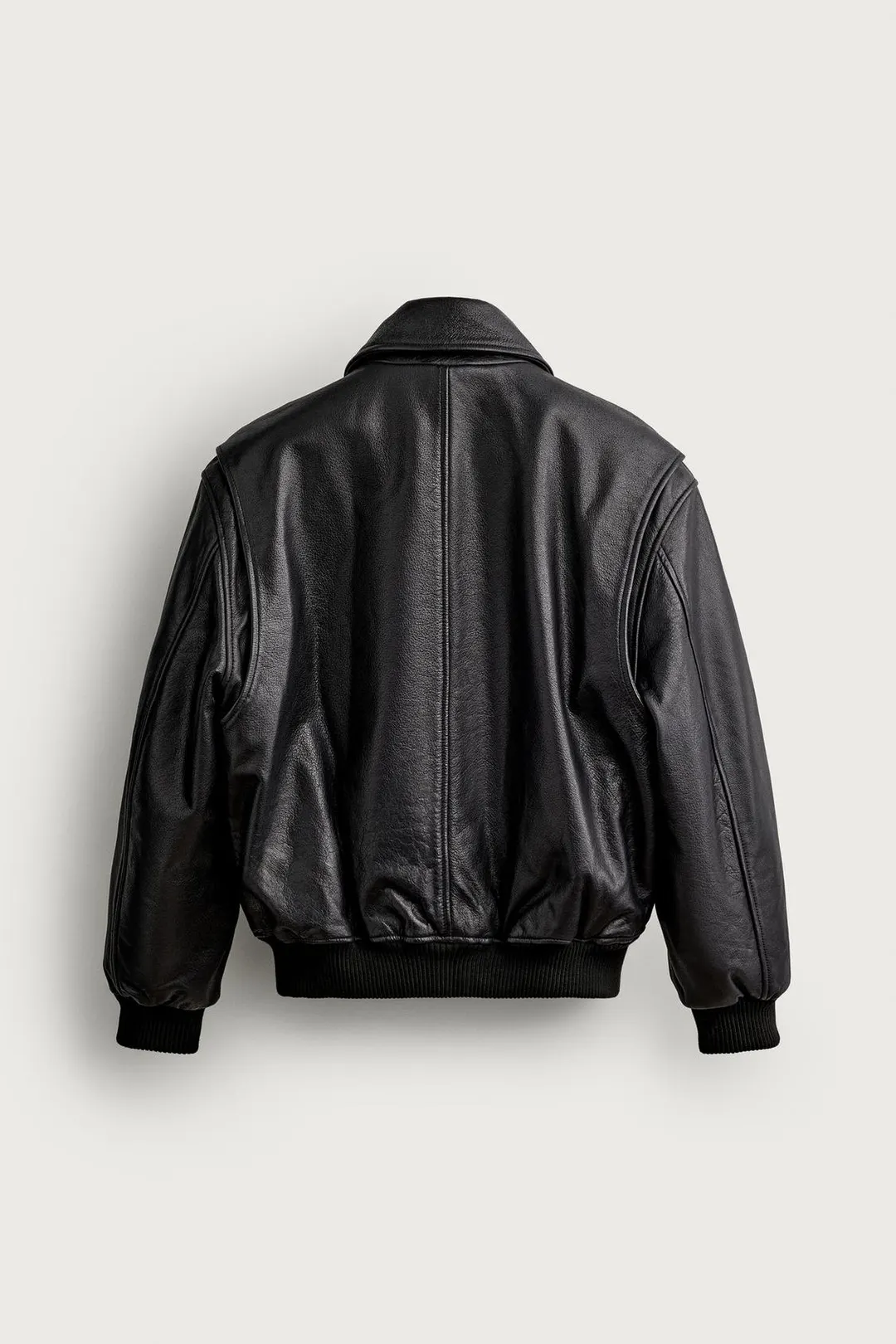 Куртка кожаная стандартного кроя, Zara