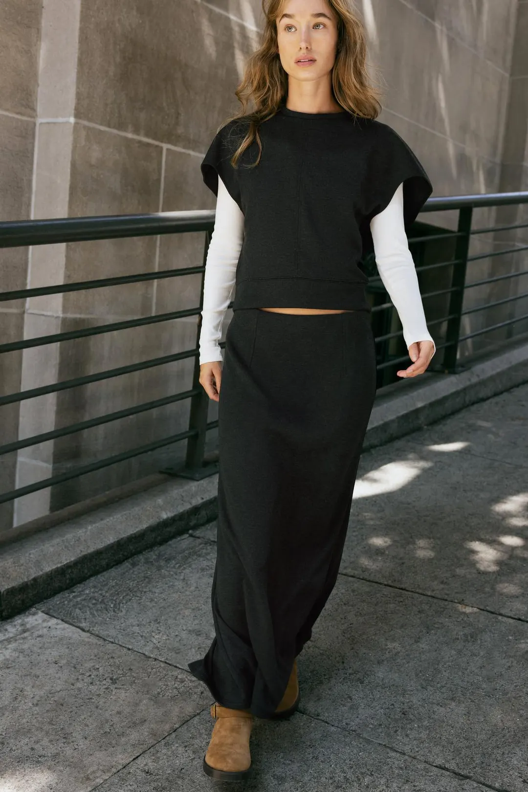 Топ мягкий с короткими рукавами, Zara