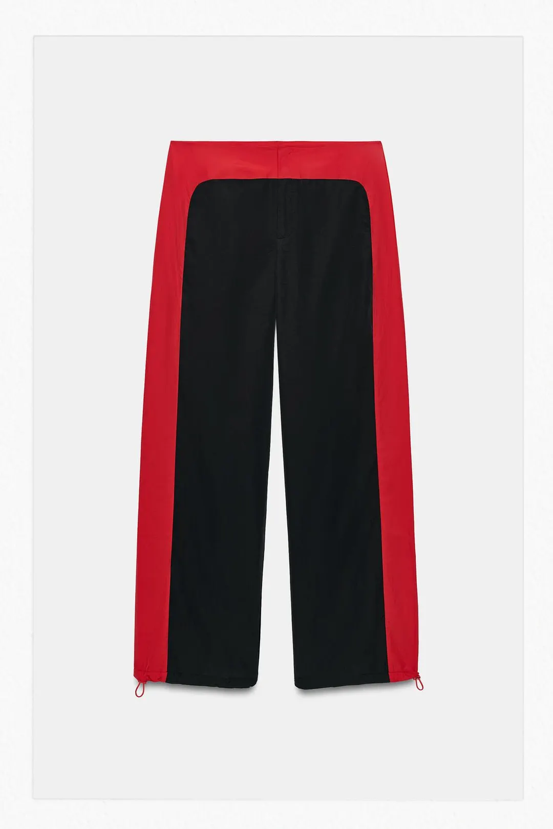 Объемные брюки из технологичной ткани с боковой полосой, Zara