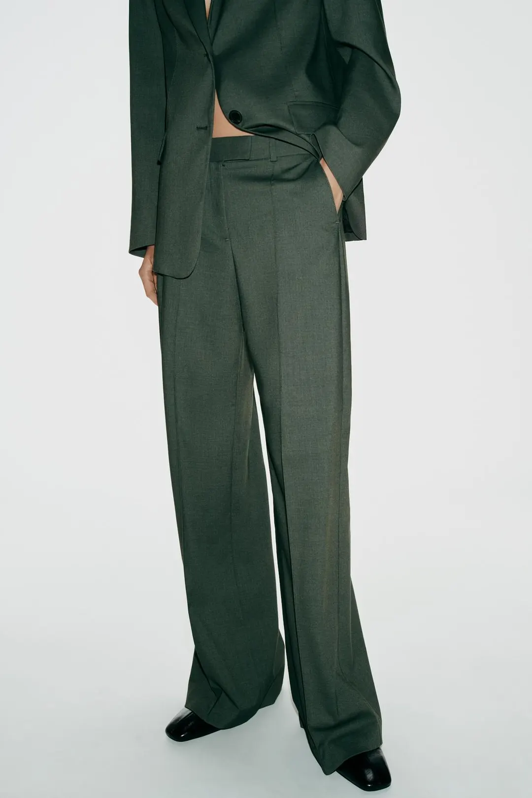 Брюки прямого кроя со средней посадкой, Zara