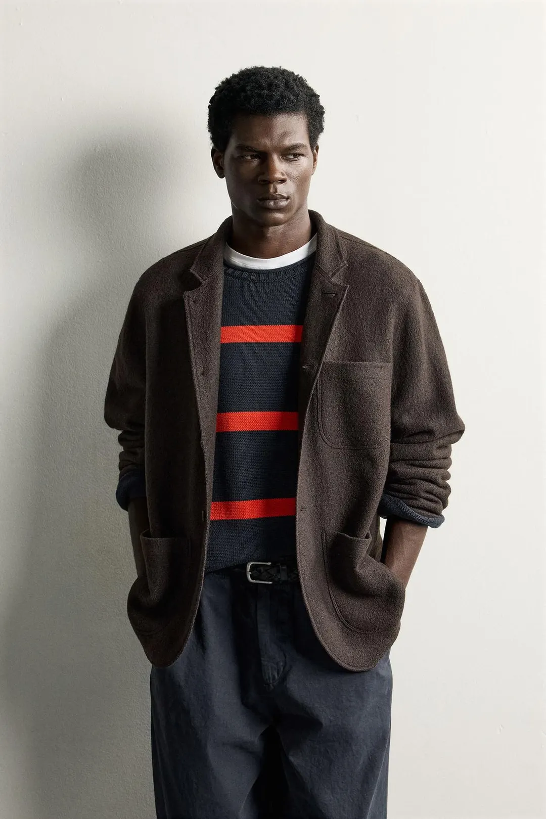 Блейзер свободного кроя из смесовой шерсти, Zara