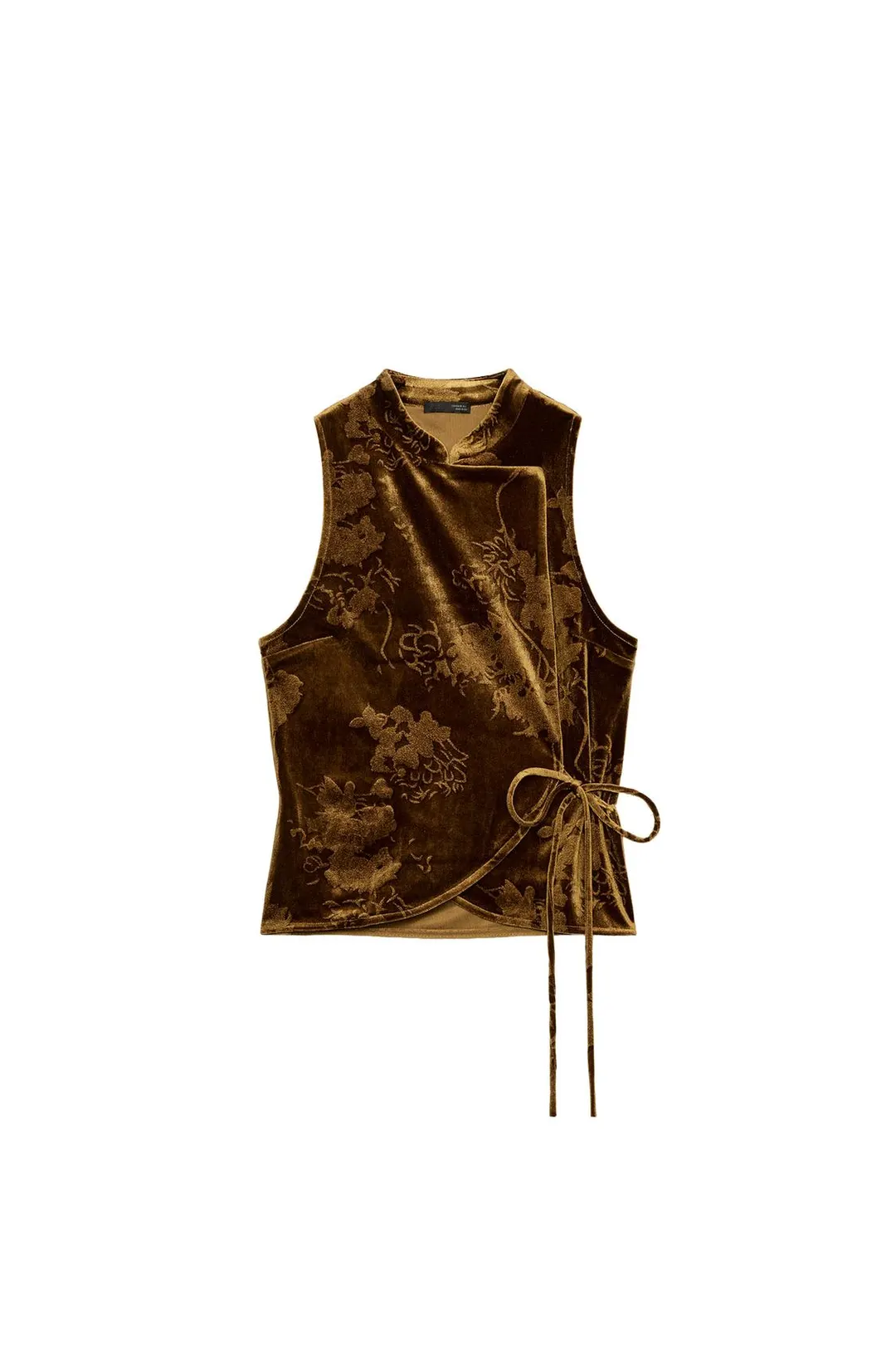 Топ бархатный с завязками, Zara