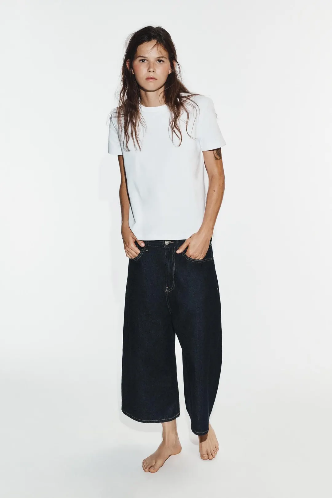 Шорты джинсовые TRF мешковатого кроя, Zara