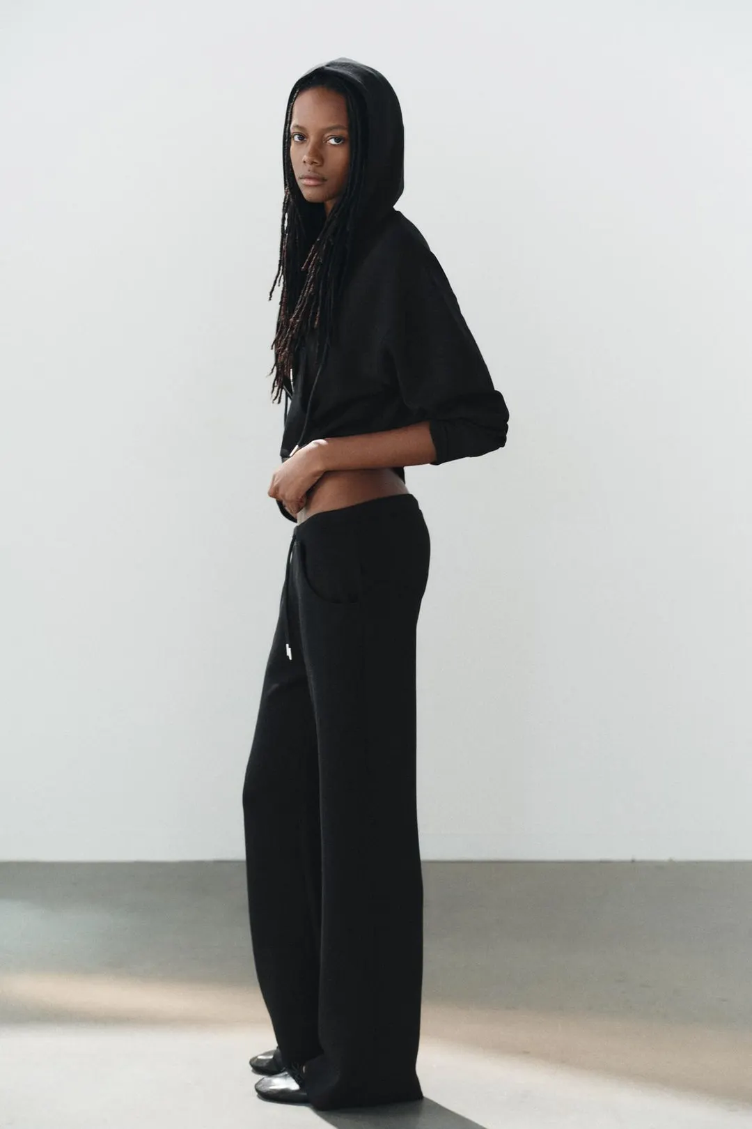 Расклешенные брюки из интерлока, Zara