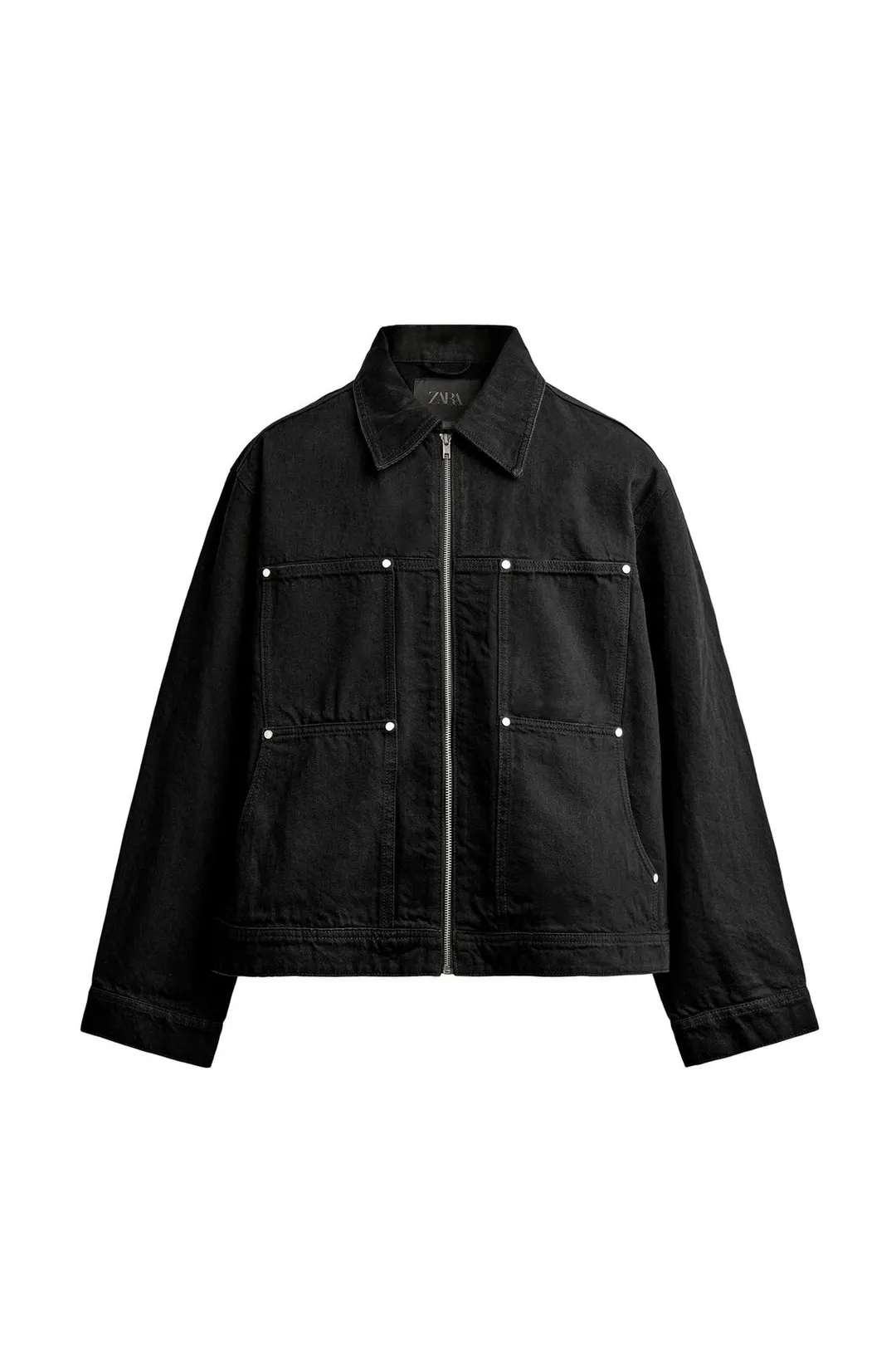Куртка свободного кроя с заклепками, Zara