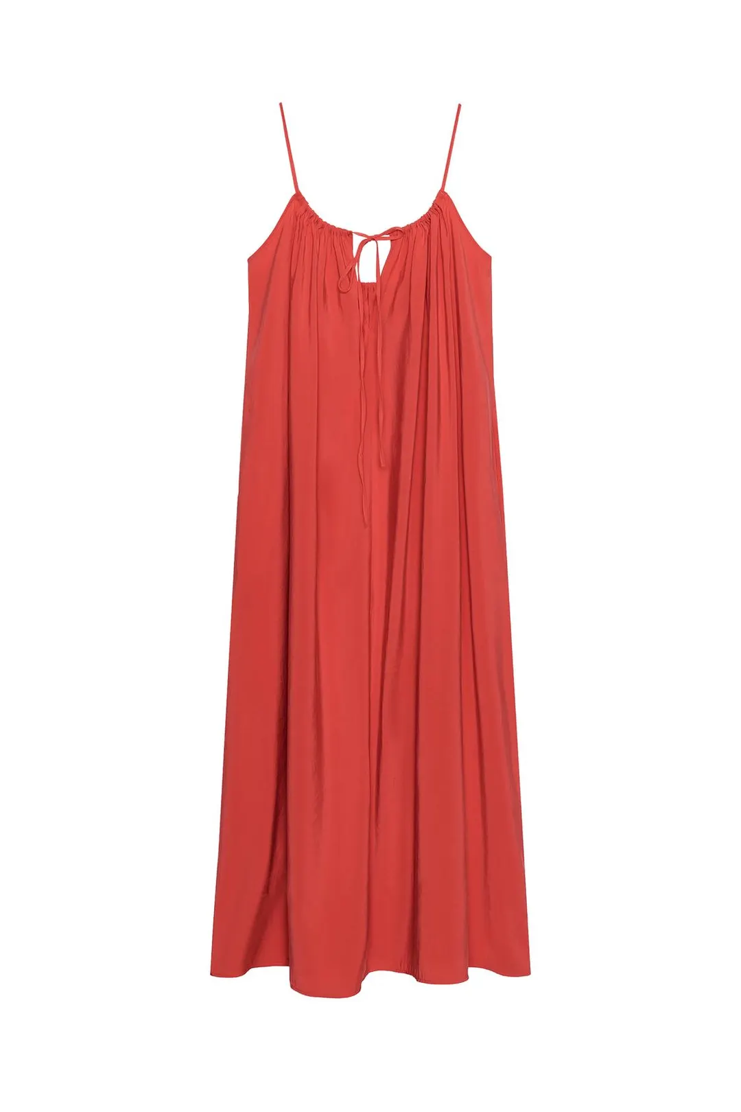 Струящееся платье миди с завязкой, Zara