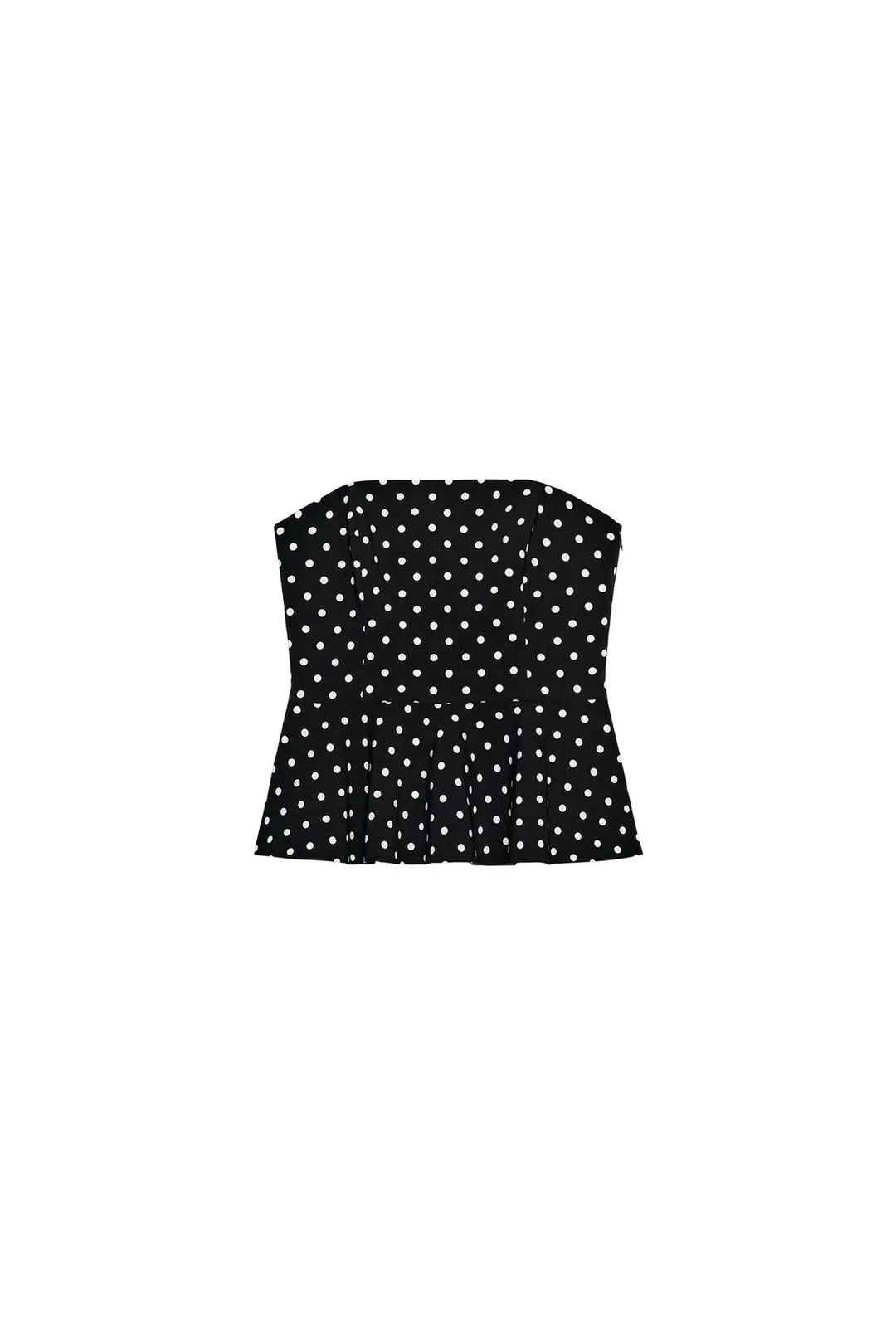 Топ-бандо в горошек с баской, Zara
