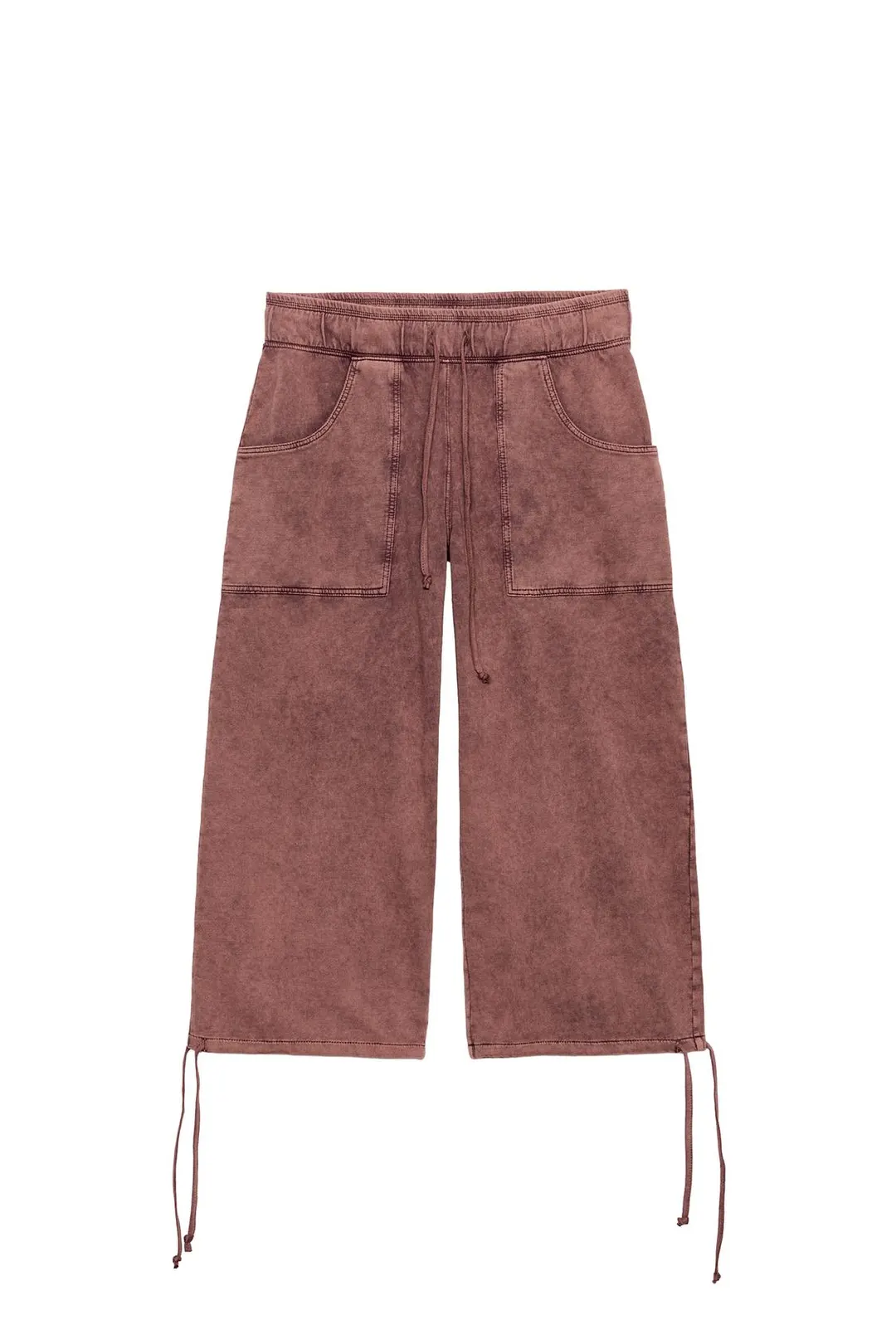 Удлиненные бермуды с эффектом выцветания, Zara