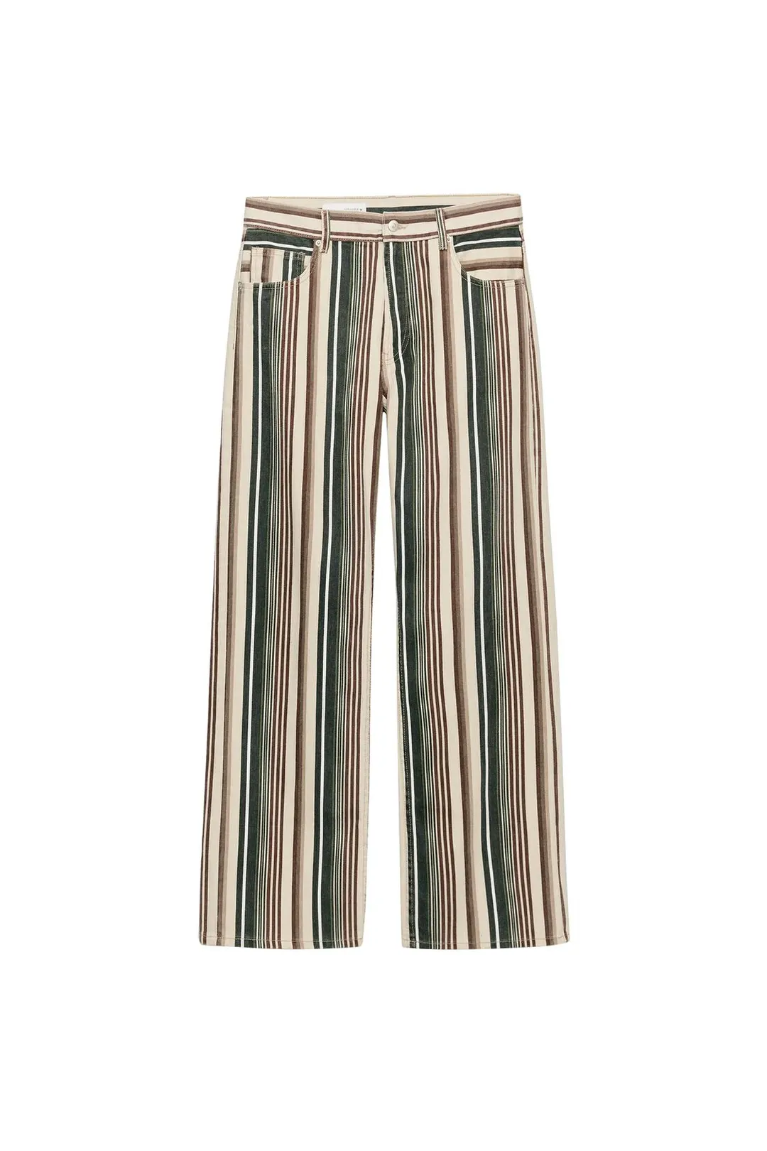 Джинсы TRF boyfriend в полоску со средней посадкой, Zara