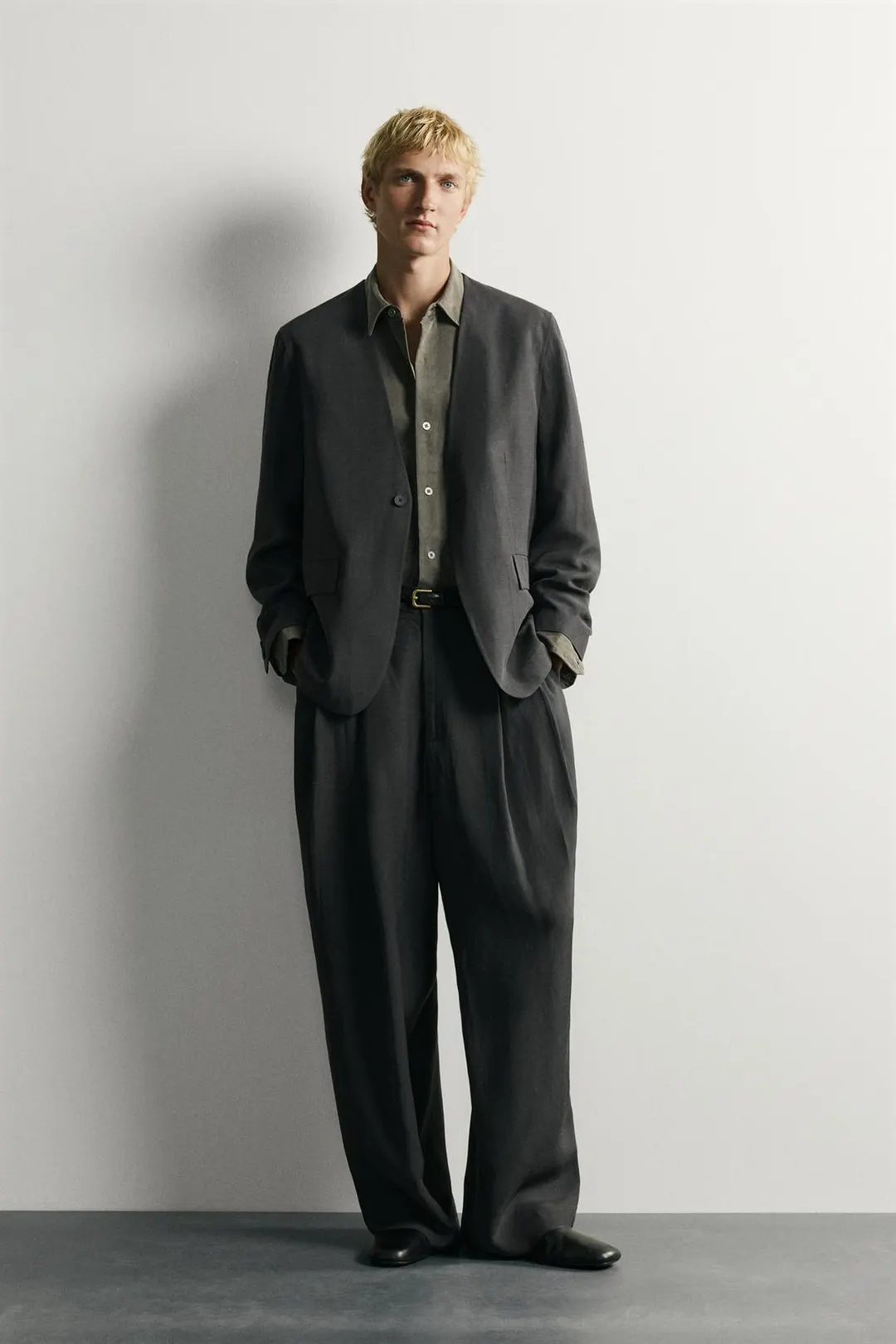 Костюмные брюки свободного широкого кроя, Zara