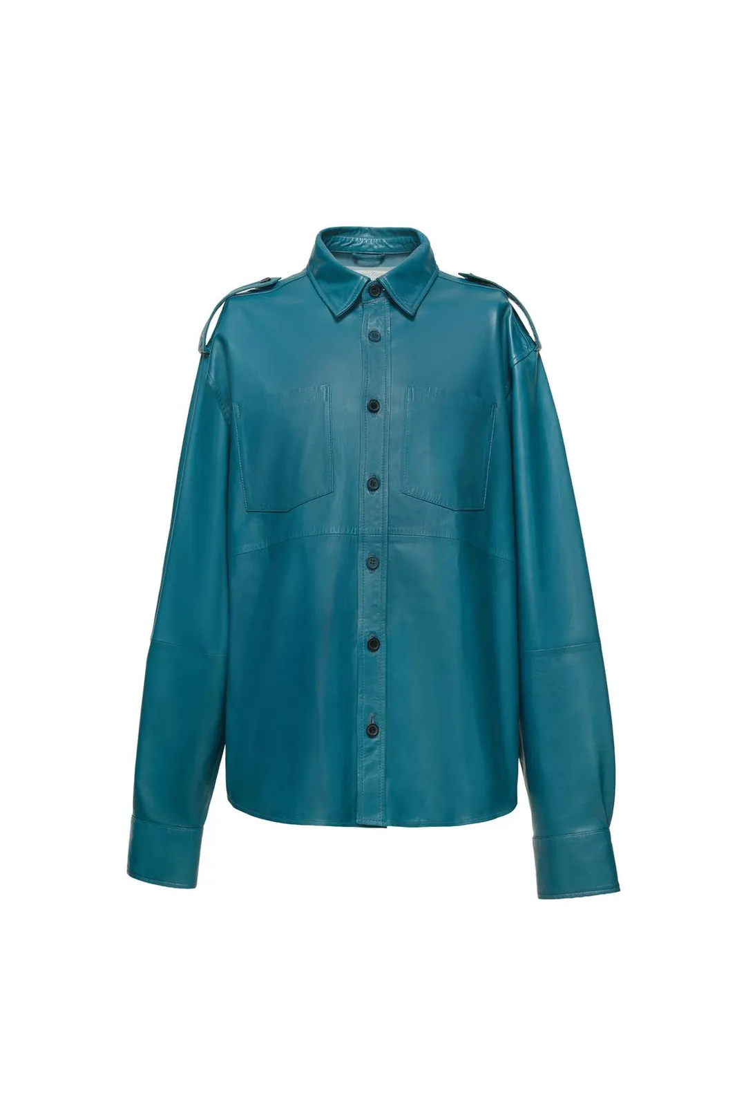 Кожаная рубашка свободного кроя Limited Edition, Zara