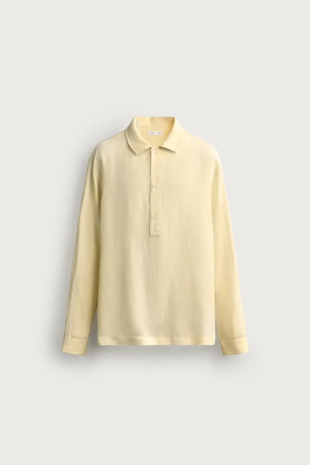Поло стандартного кроя из вискозы и льна, Zara