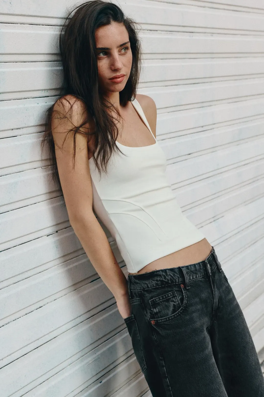 Эластичный топ в корсетном стиле, Zara