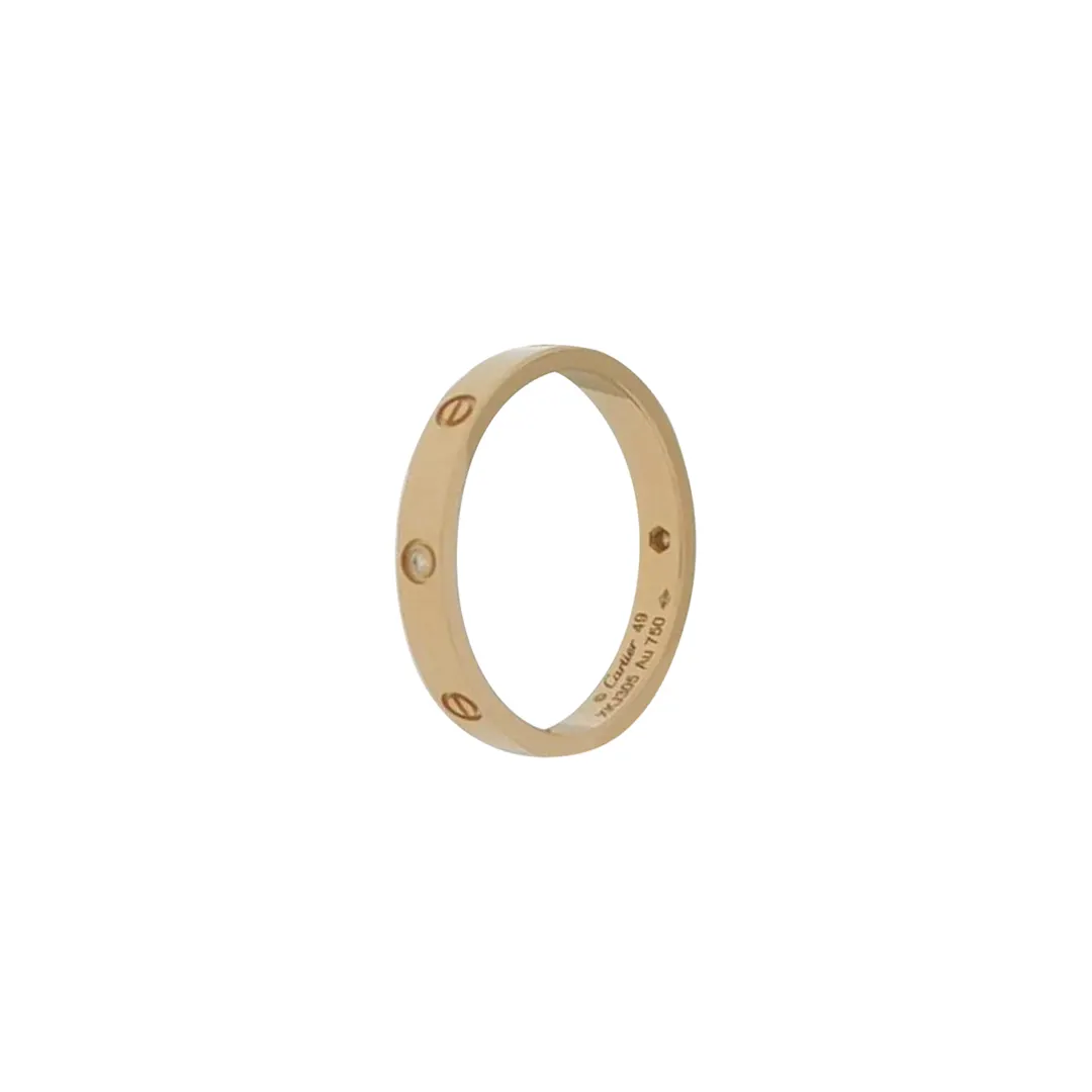 Кольцо Love mini из розового золота 18K с бриллиантом, размер 10 · фото 1